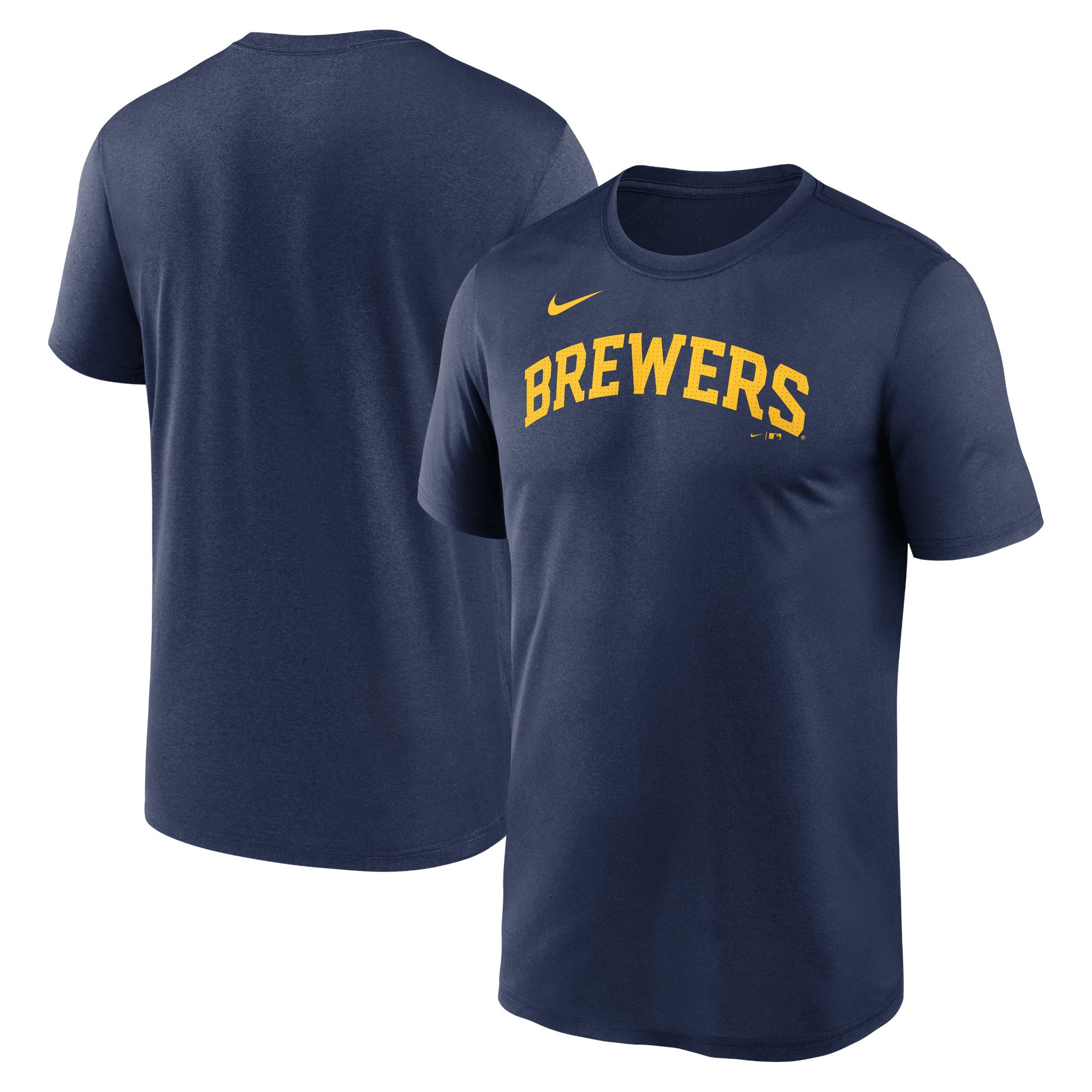 Men's Nike Navy Milwaukee Brewers Legend Fuse Wordmark T-Shirt