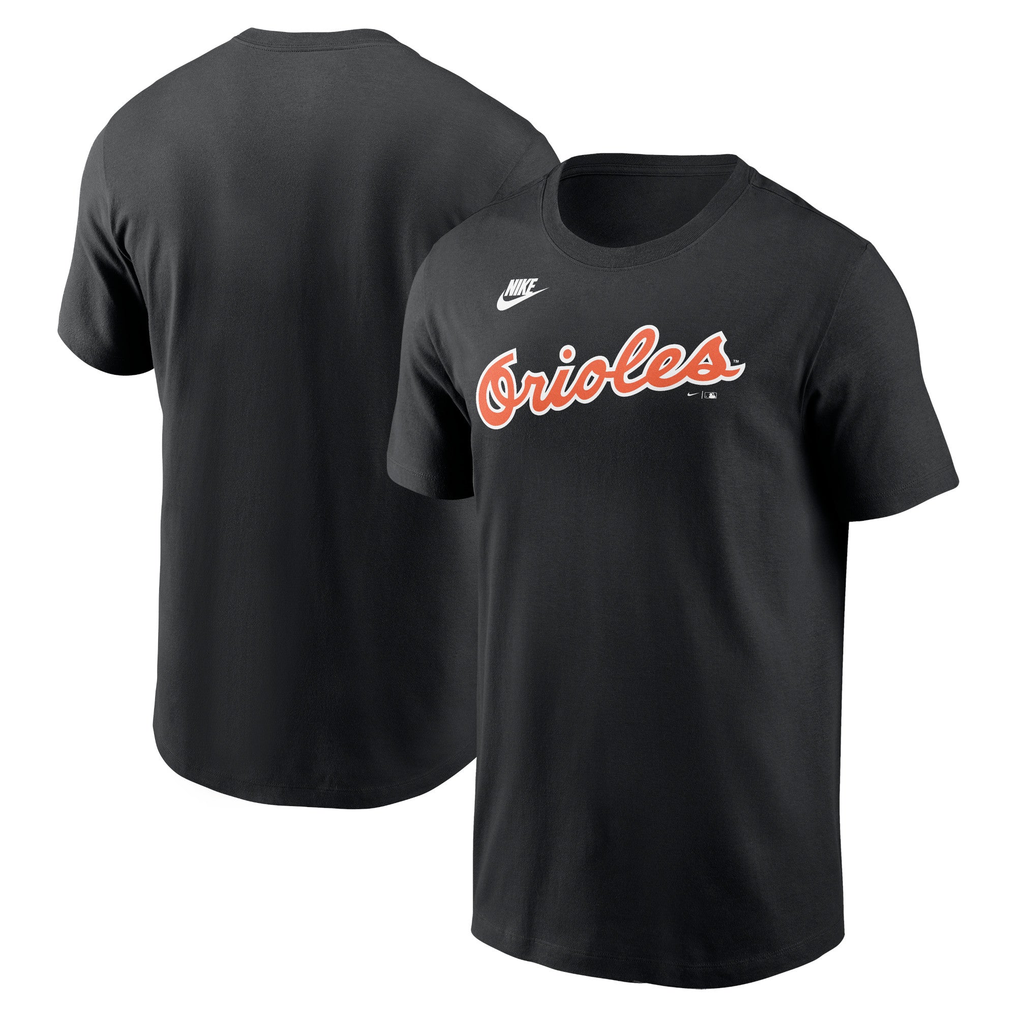 Men's Nike Black Baltimore Orioles Cooperstown Collection Wordmark T-Shirt