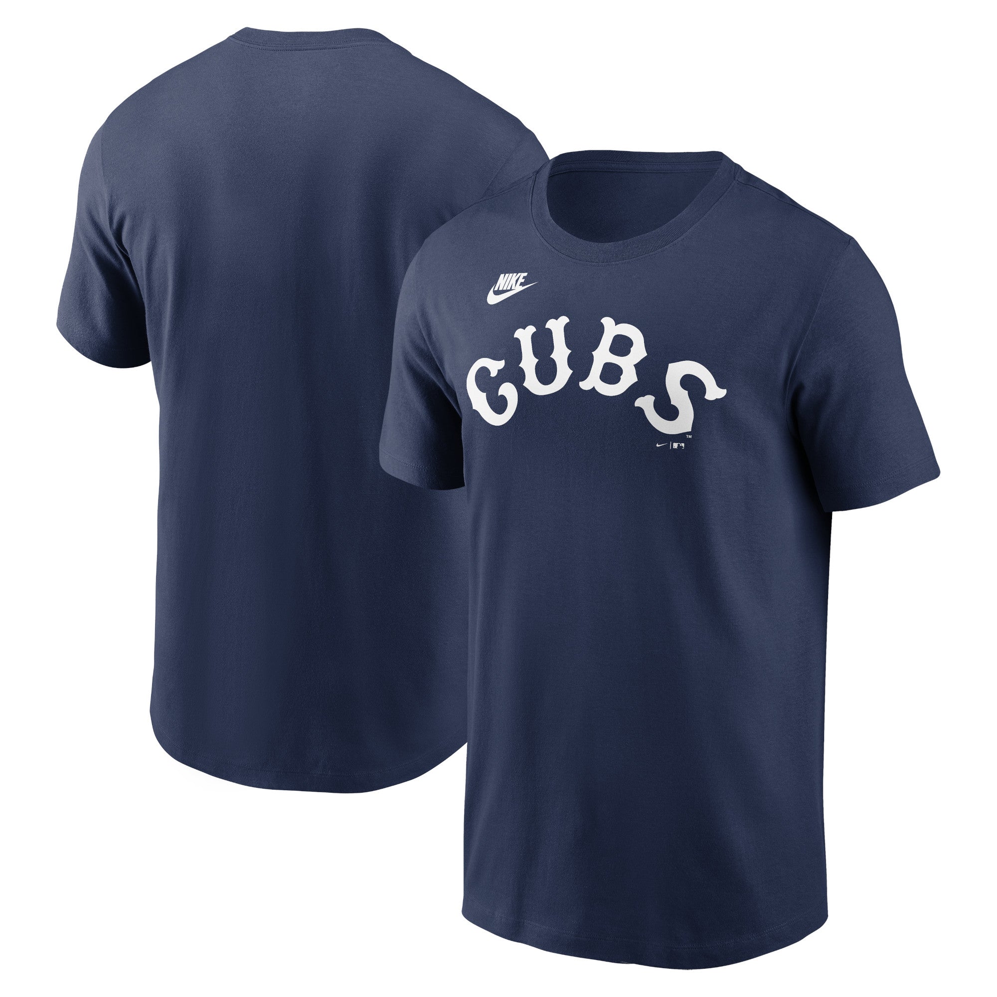 Men's Nike Navy Chicago Cubs Cooperstown Collection Wordmark T-Shirt
