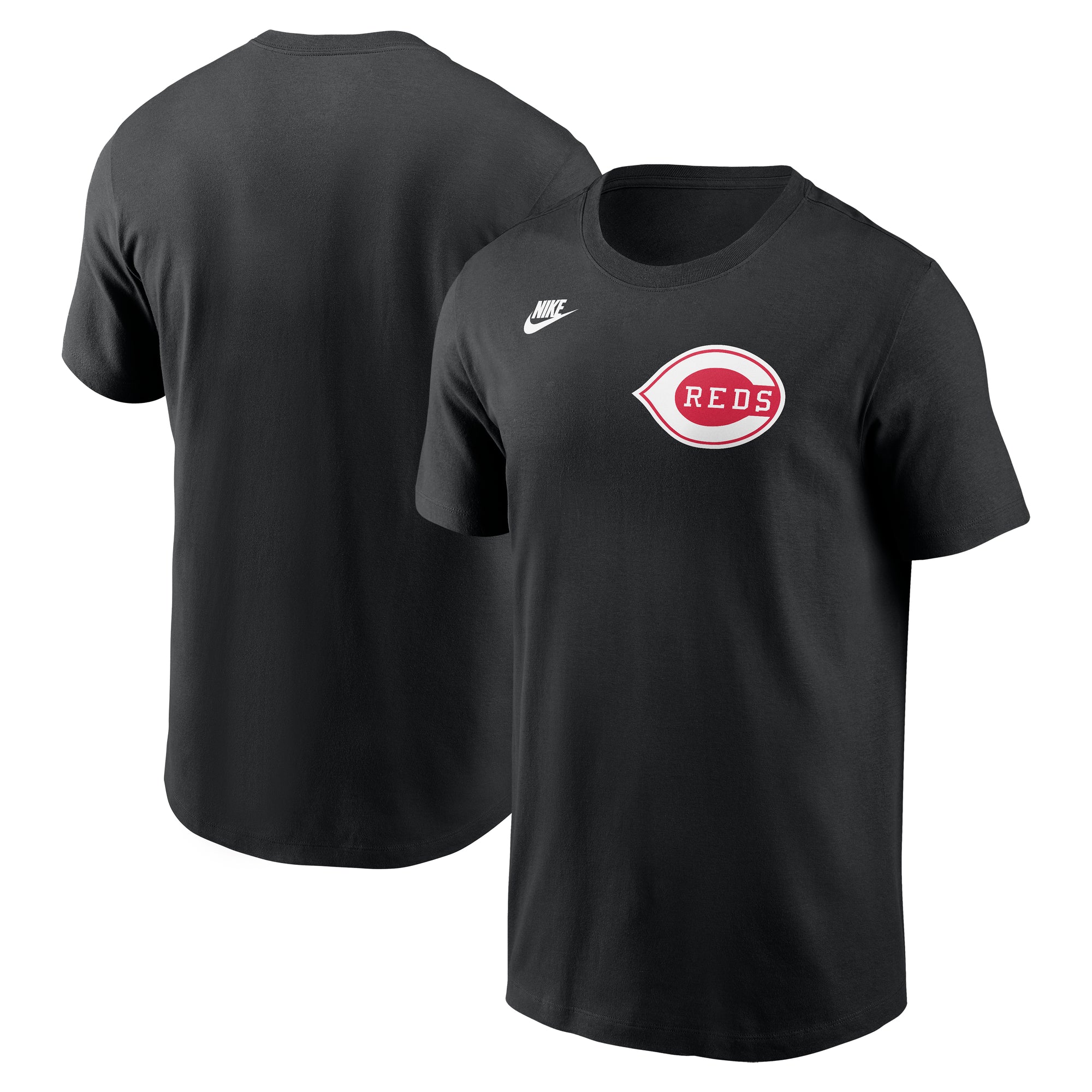 Men's Nike Black Cincinnati Reds Cooperstown Collection Wordmark T-Shirt