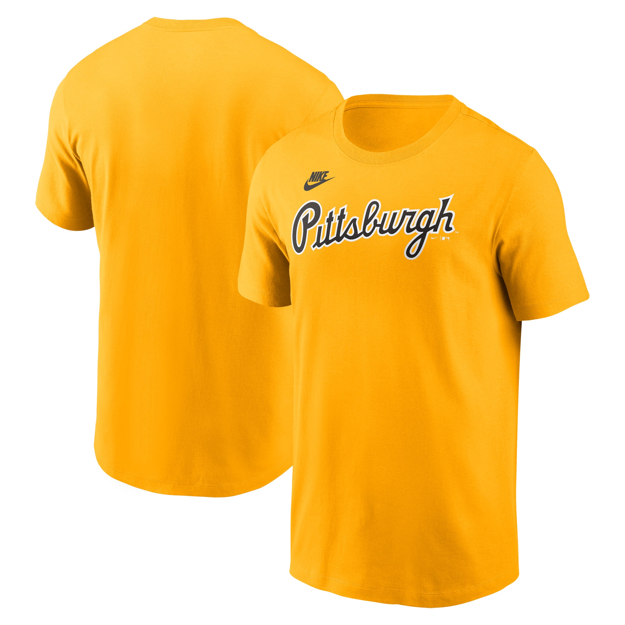 Men's Nike Gold Pittsburgh Pirates Cooperstown Collection Wordmark T-Shirt