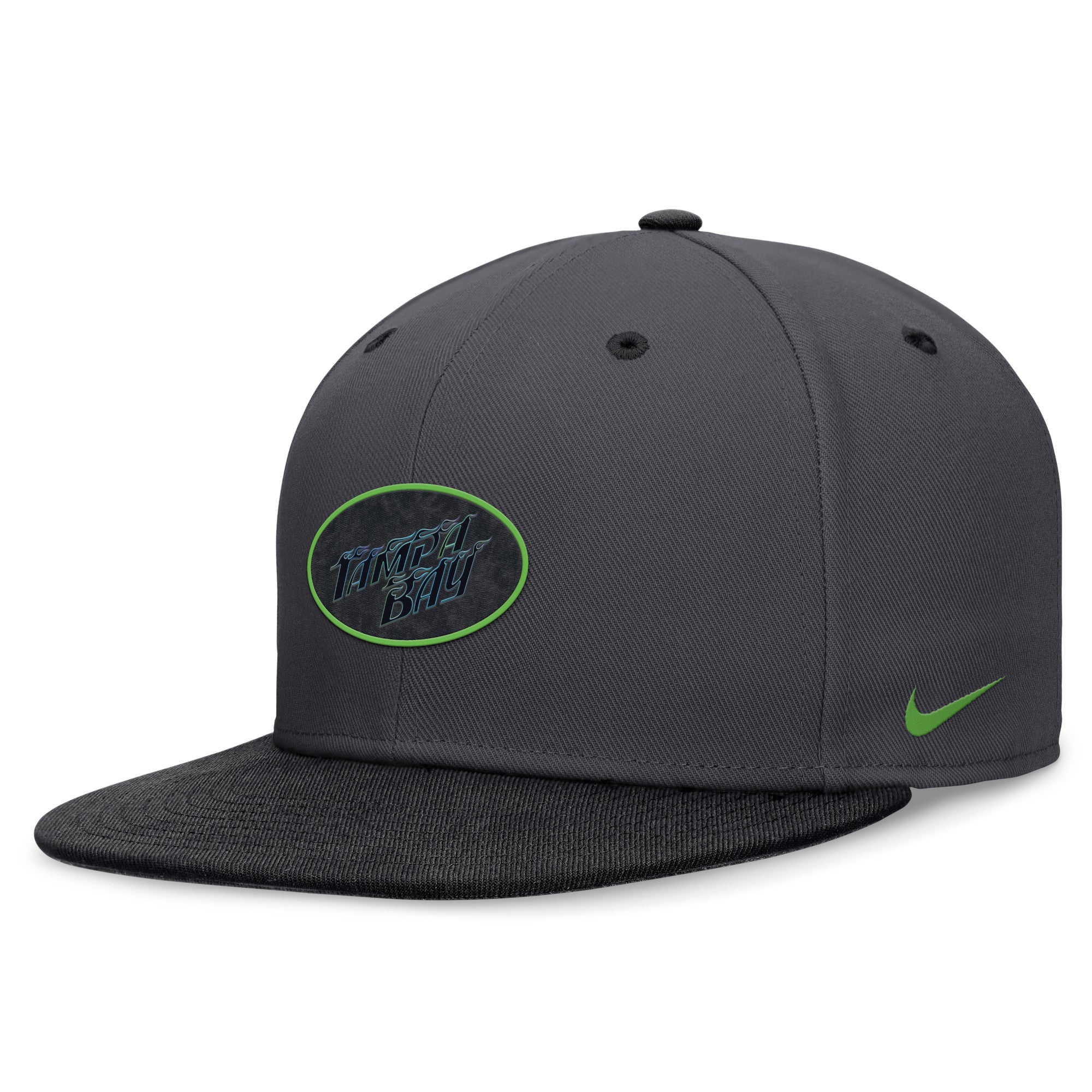 Men's Nike Graphite/Black Tampa Bay Rays 2024 City Connect True Fitted Hat