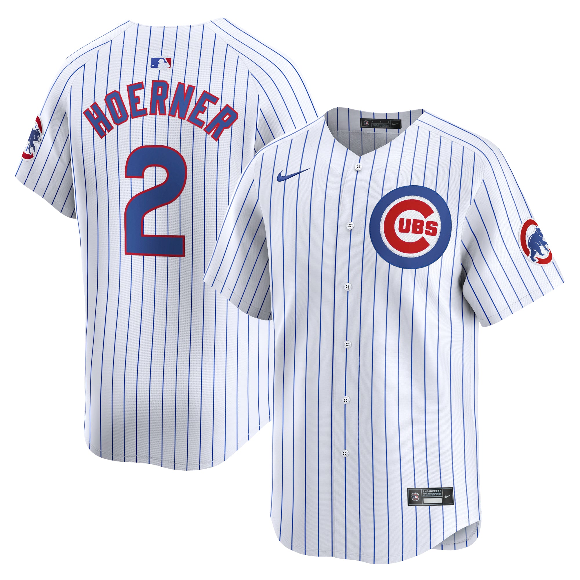 Men's Nike Nico Hoerner White Chicago Cubs Home Limited Player Jersey
