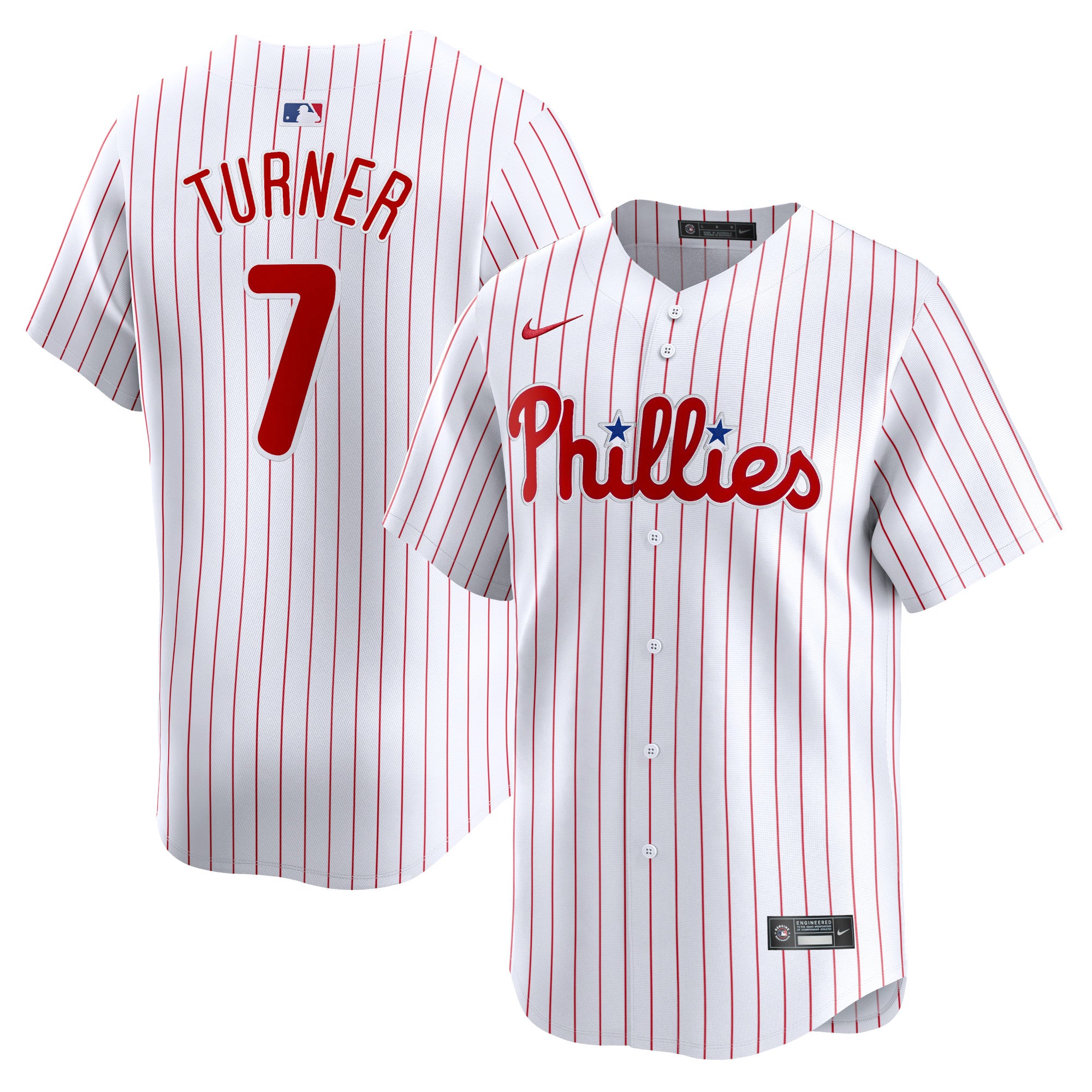 Men's Nike Trea Turner White Philadelphia Phillies Home Limited Player Jersey