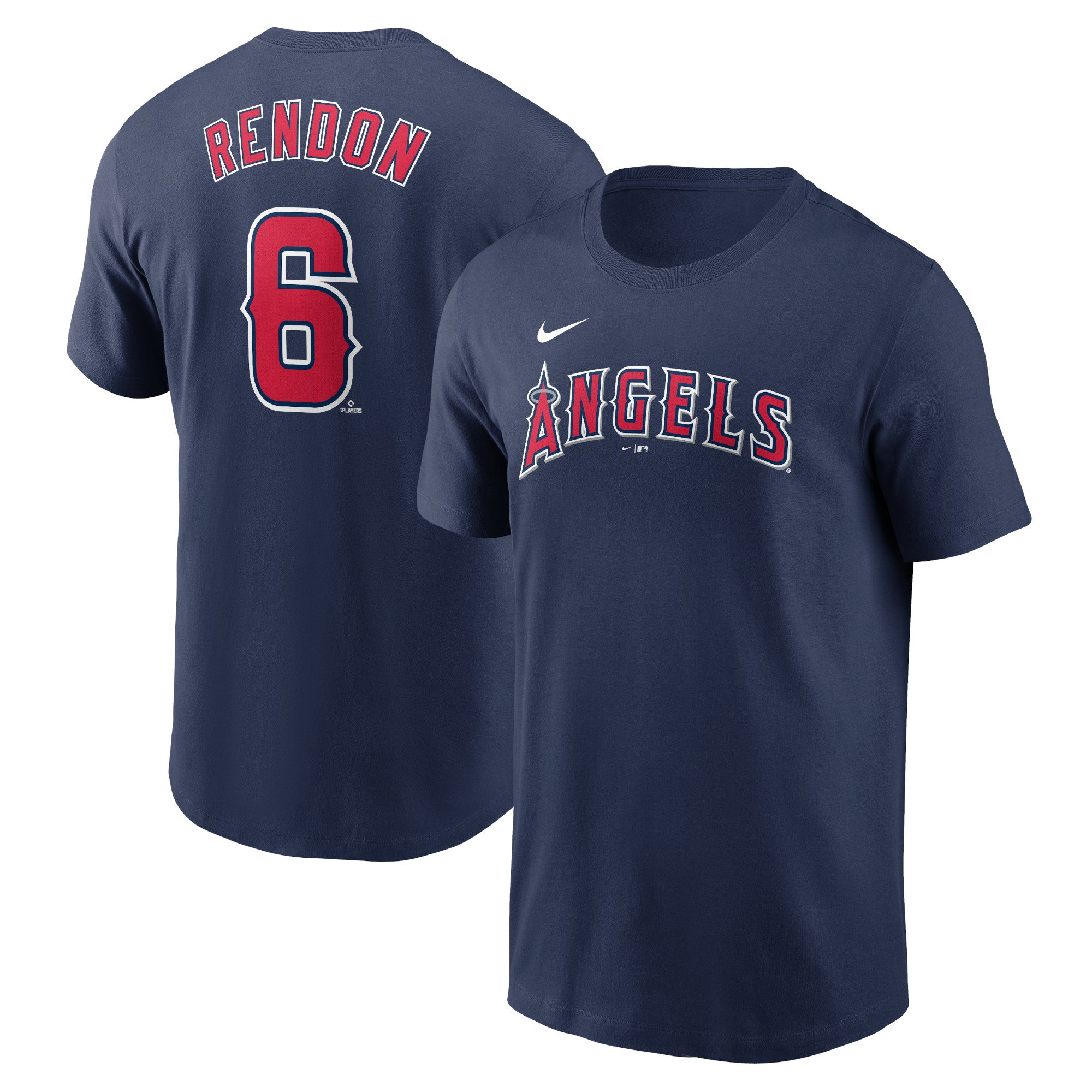 Men's Nike Anthony Rendon Navy Los Angeles Angels Fuse Name & Number T-Shirt