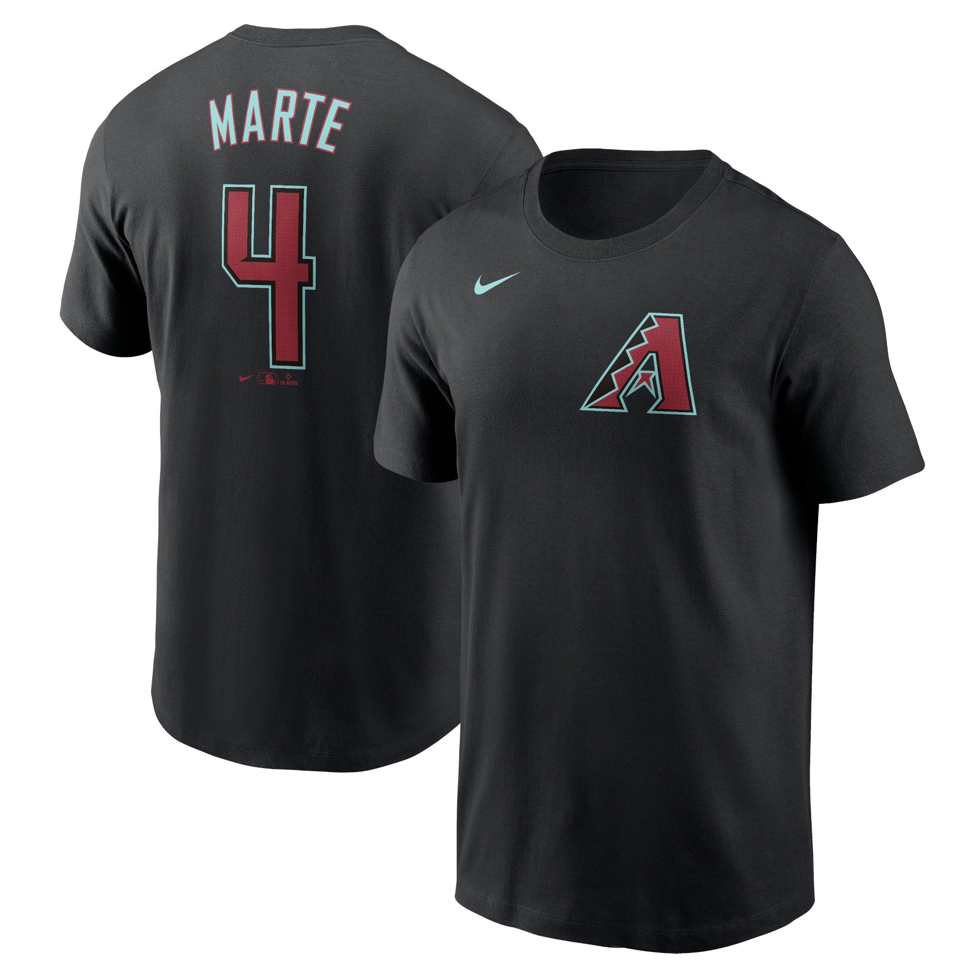Men's Nike Ketel Marte Black Arizona Diamondbacks Fuse Name & Number T-Shirt