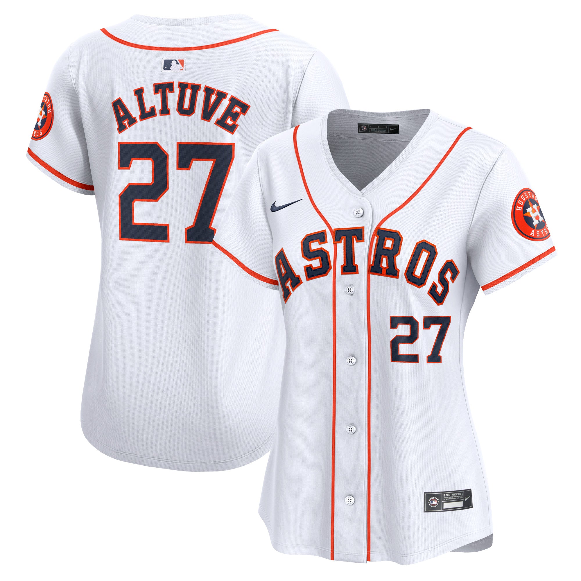 Women's Nike Jose Altuve White Houston Astros Home Limited Player Jersey