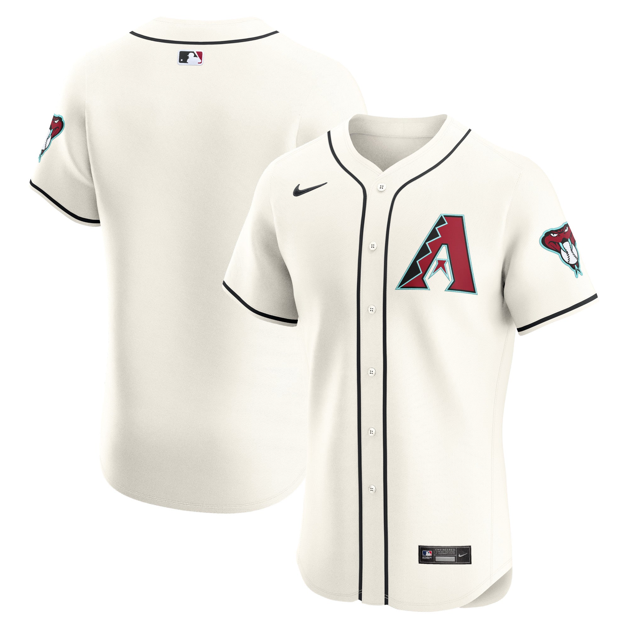 Men's Nike  Cream Arizona Diamondbacks Elite Jersey