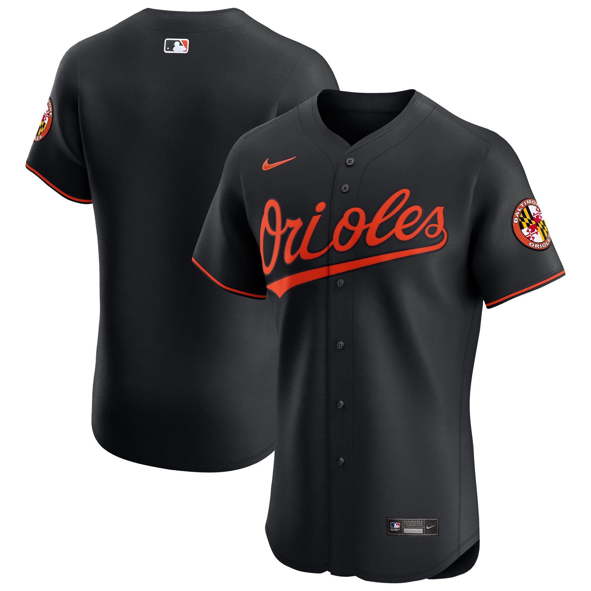 Men's Nike Black Baltimore Orioles Alternate Vapor Premier Elite Patch Jersey