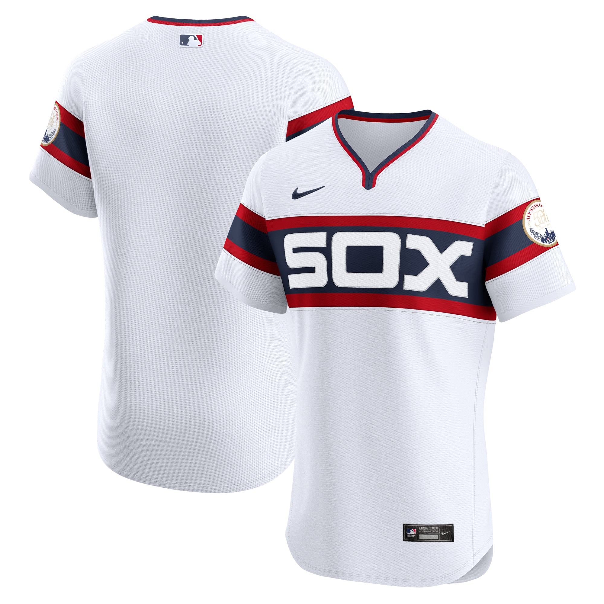 Men's Nike White Chicago White Sox Alternate Vapor Premier Elite Patch Jersey