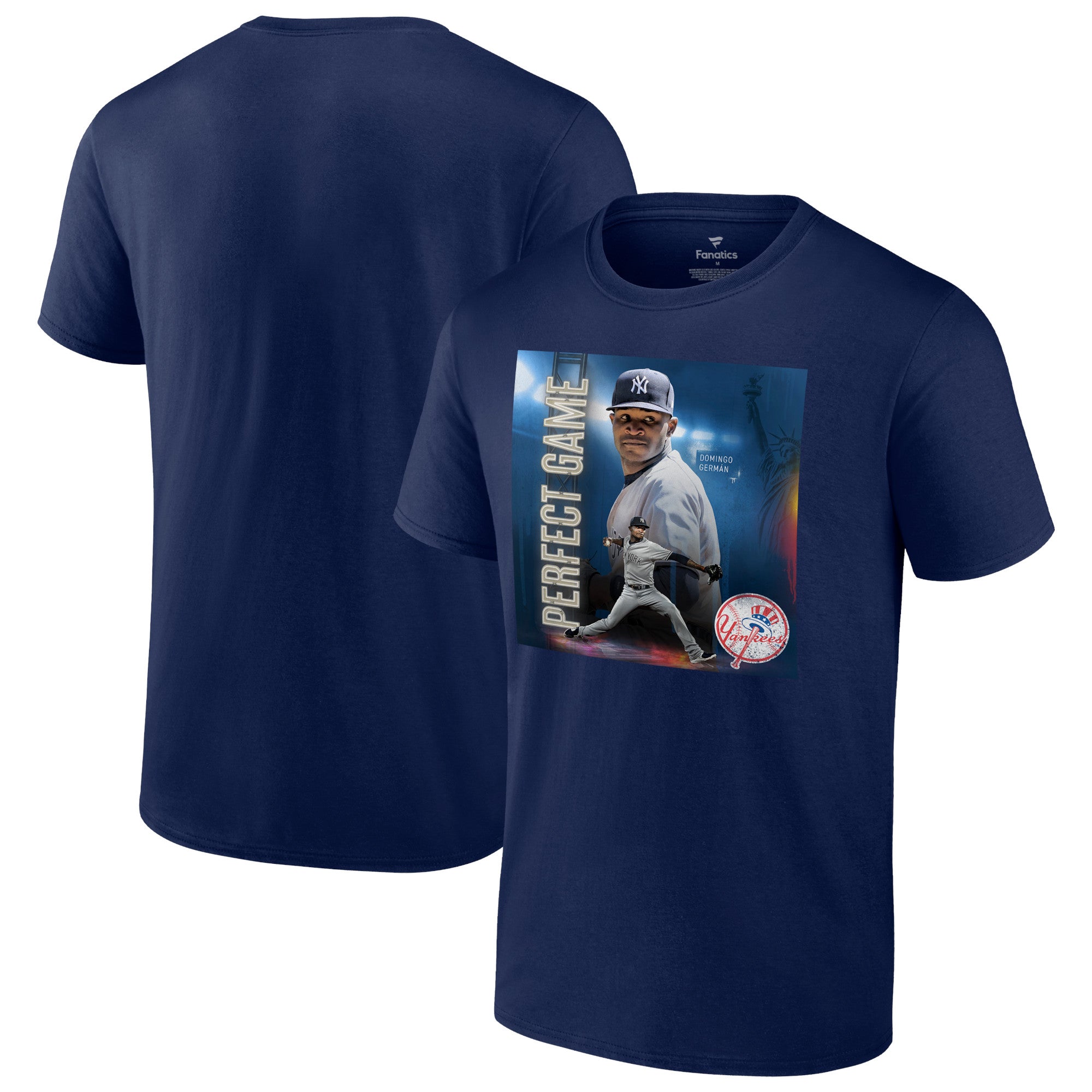 Men's Domingo German Navy New York Yankees Perfect Game T-Shirt