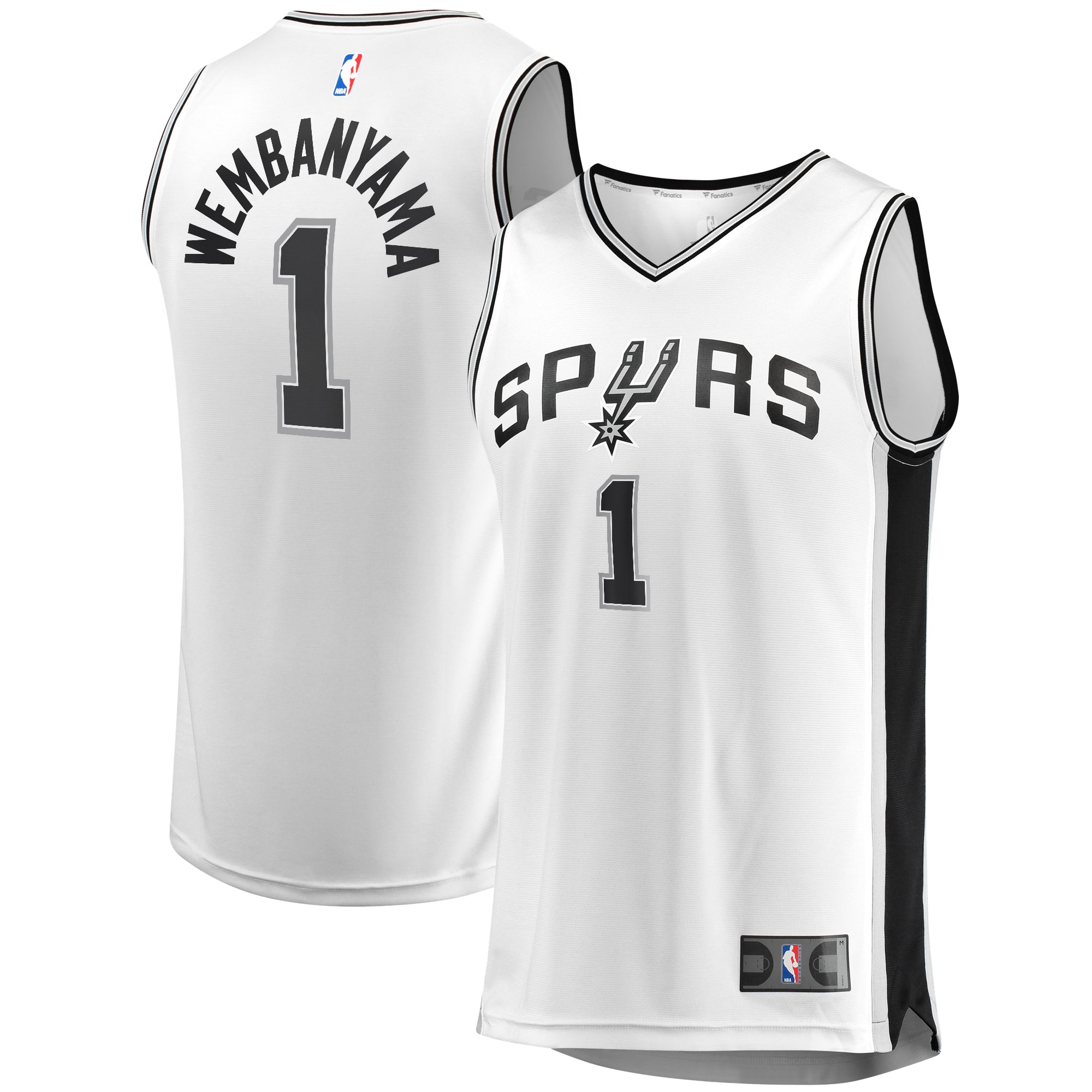 Men's Fanatics Victor Wembanyama White San Antonio Spurs Fast Break Player Jersey - Association Edition