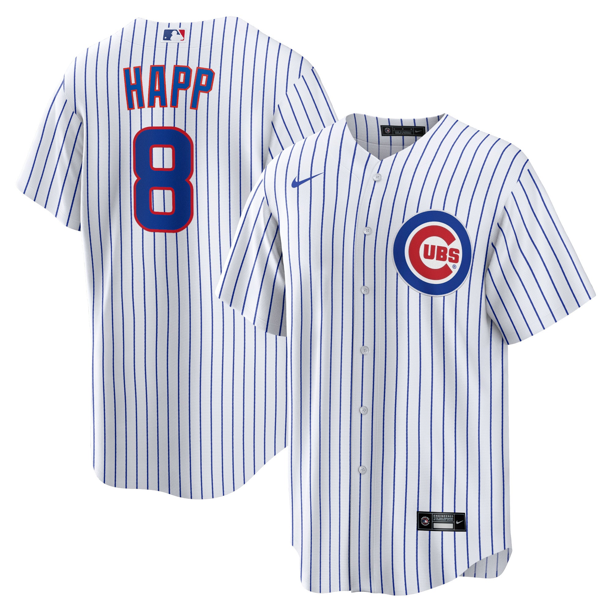 Men's Nike Ian Happ White Chicago Cubs Home Replica Jersey