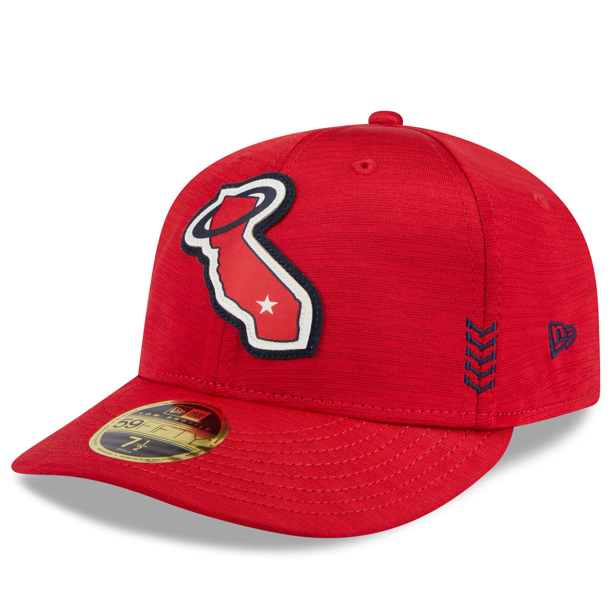 Men's New Era  Red Los Angeles Angels 2024 Clubhouse Low Profile 59FIFTY Fitted Hat