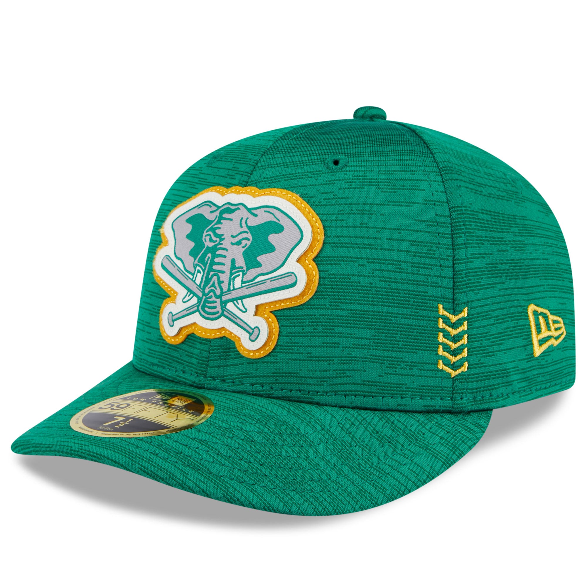 Men's New Era Green Athletics 2024 Clubhouse Low Profile 59FIFTY Fitted Hat