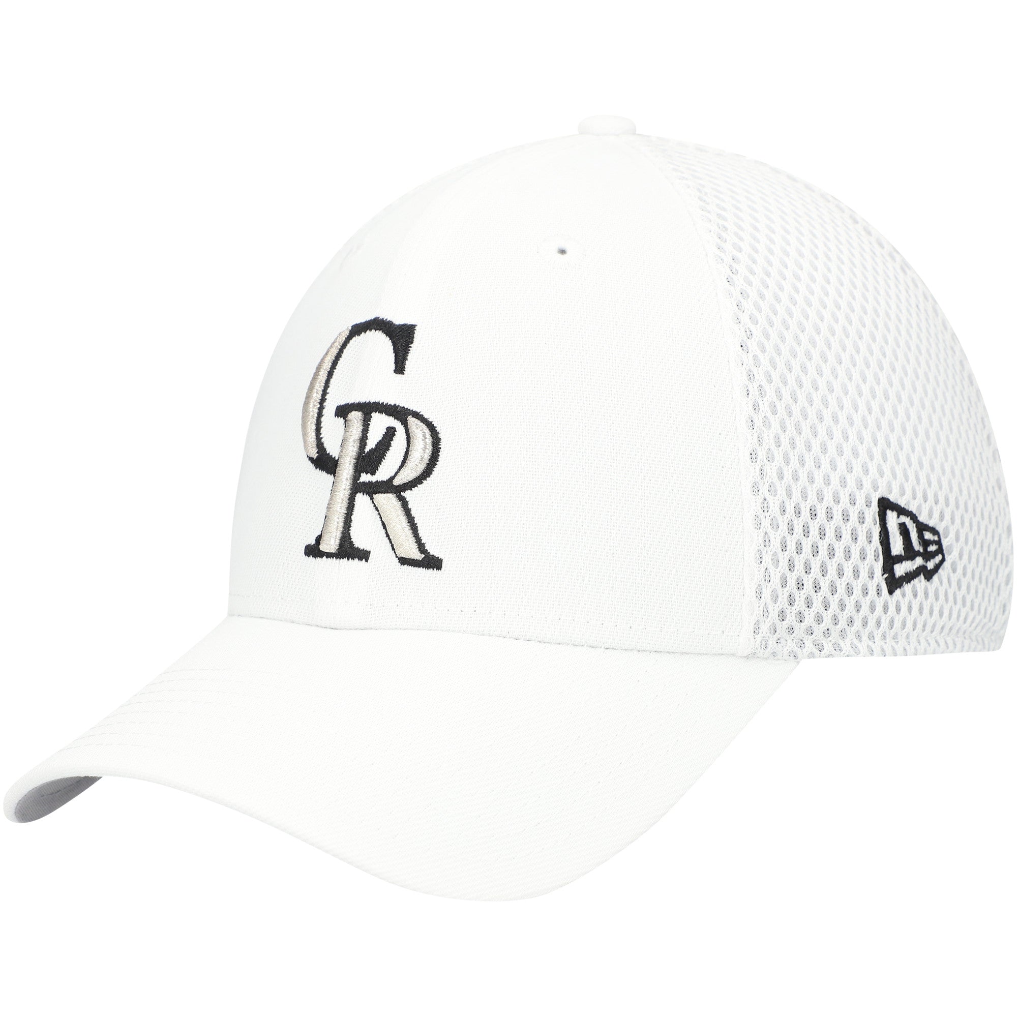 Men's New Era White Colorado Rockies REPREVE Neo 39THIRTY Flex Hat