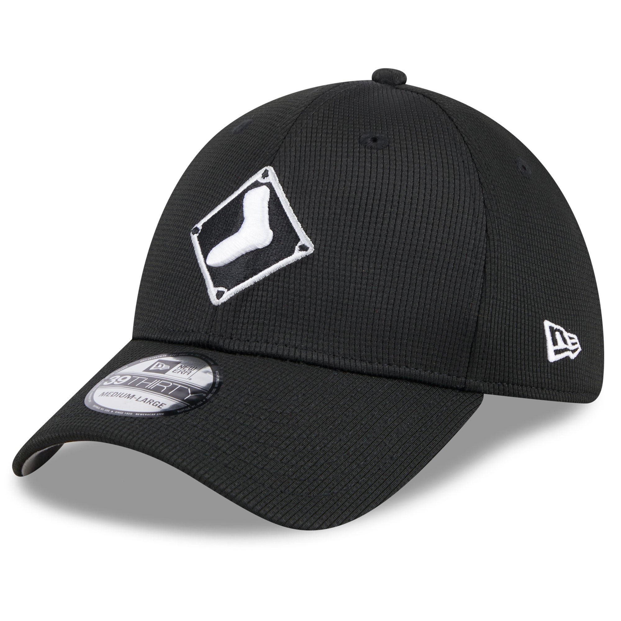 Men's New Era  Black Chicago White Sox 2025 Batting Practice 39THIRTY Flex Hat
