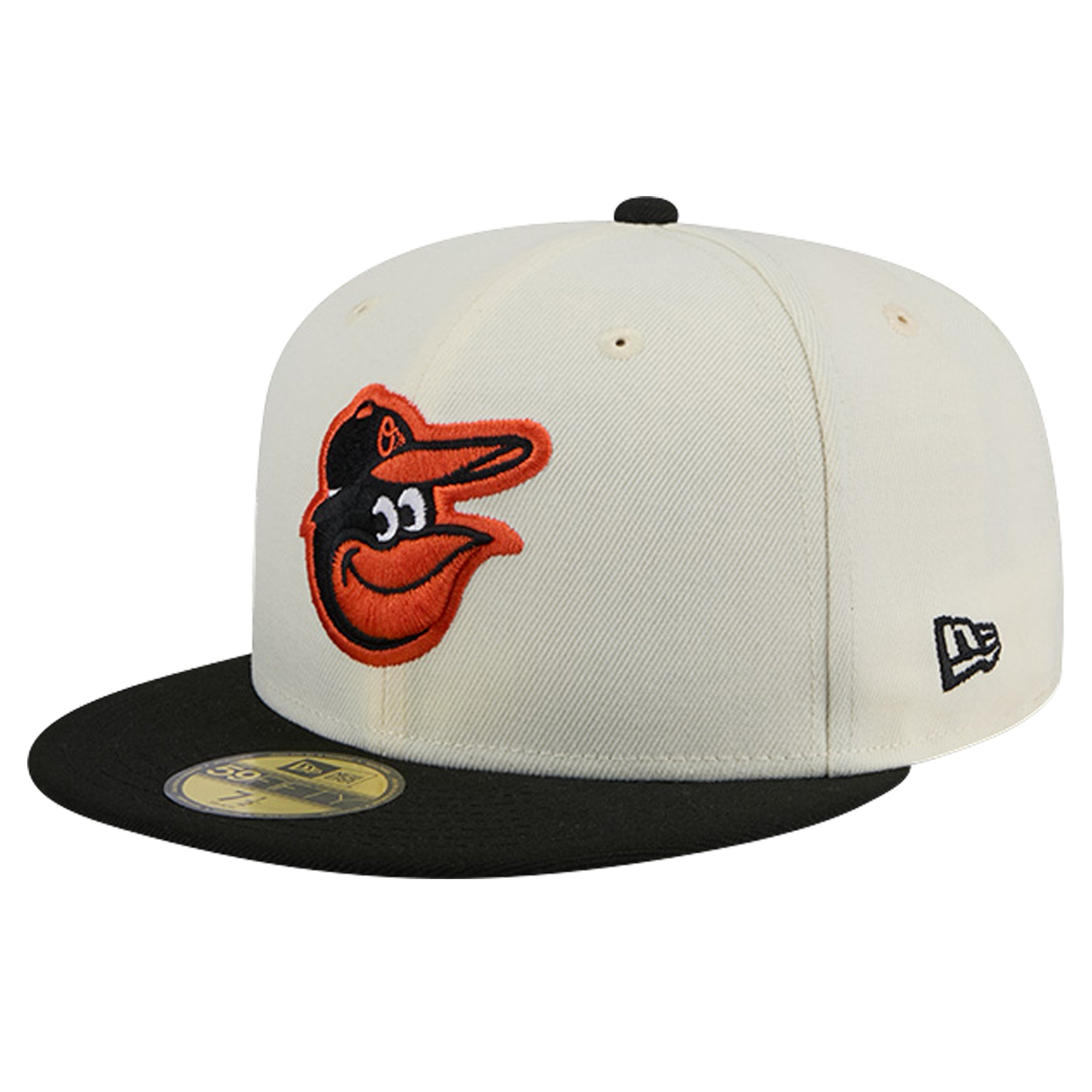 Men's New Era Cream Baltimore Orioles Chrome 59FIFTY Fitted Hat