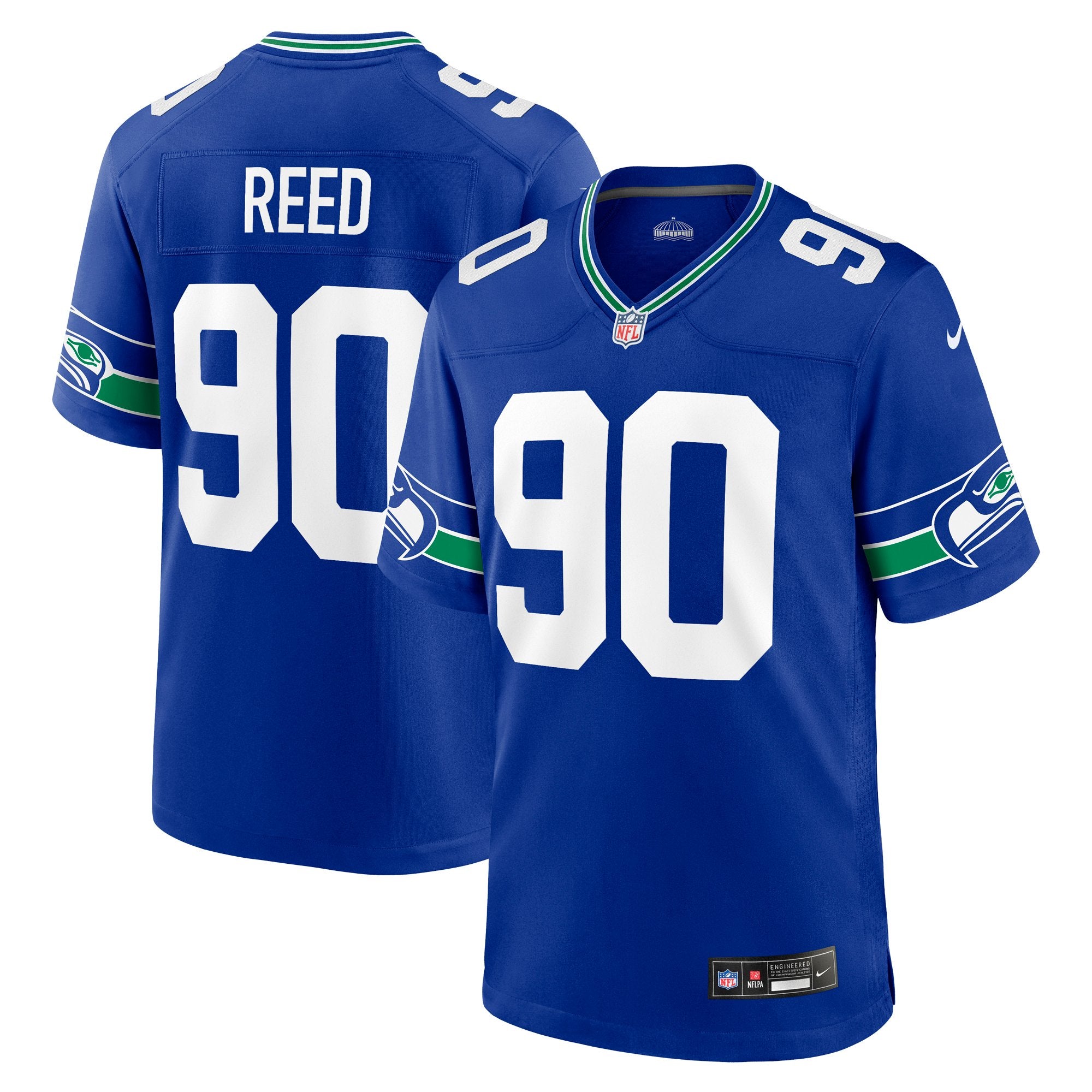 Men's Nike Jarran Reed Royal Seattle Seahawks Alternate Game Jersey