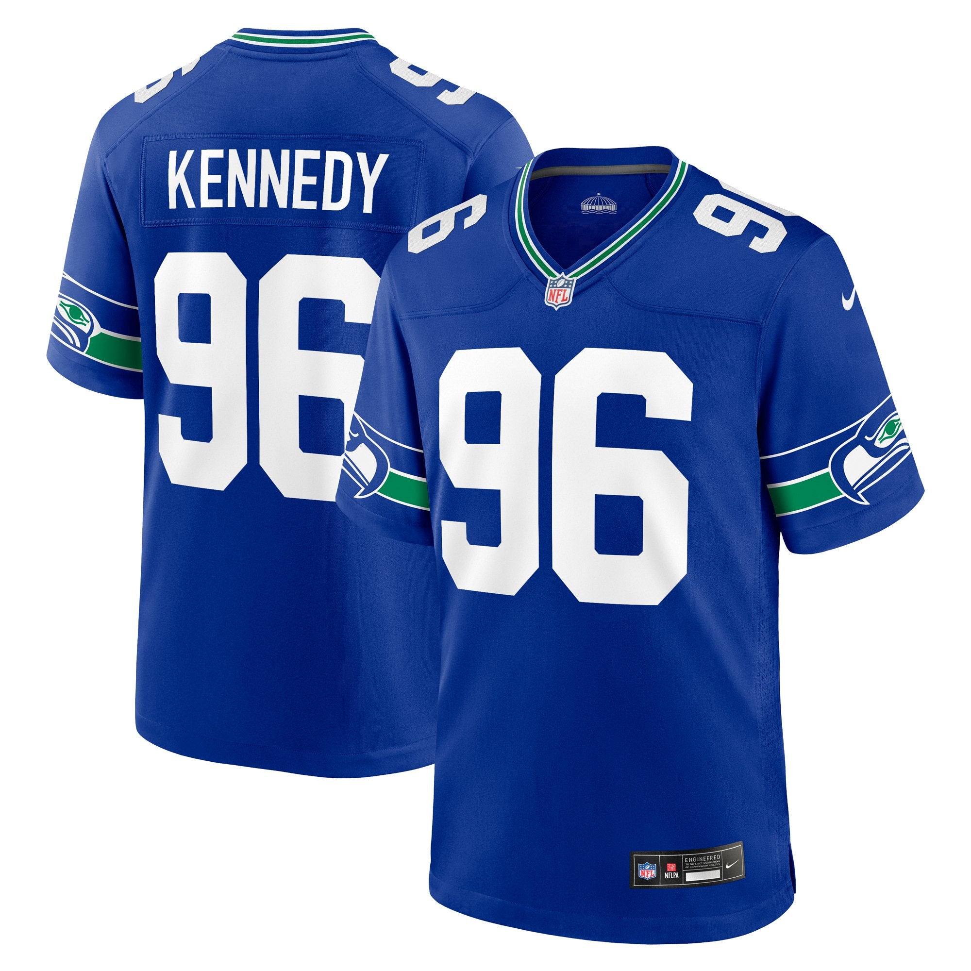 Men's Nike Cortez Kennedy Royal Seattle Seahawks Retired Player Alternate Game Jersey