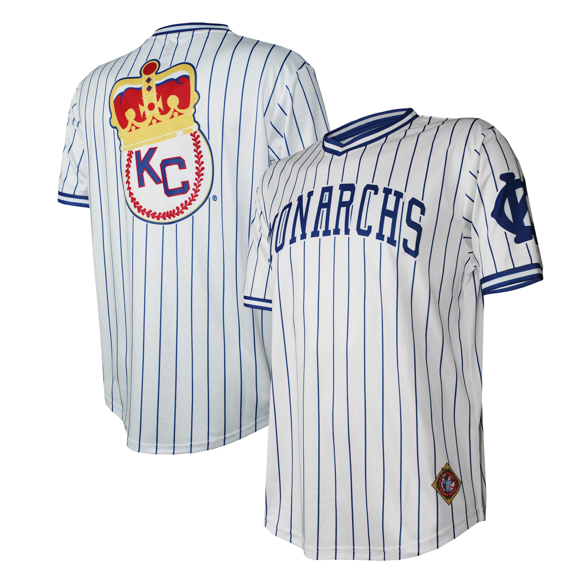 Men's Stitches White Kansas City Monarchs V-Neck Jersey