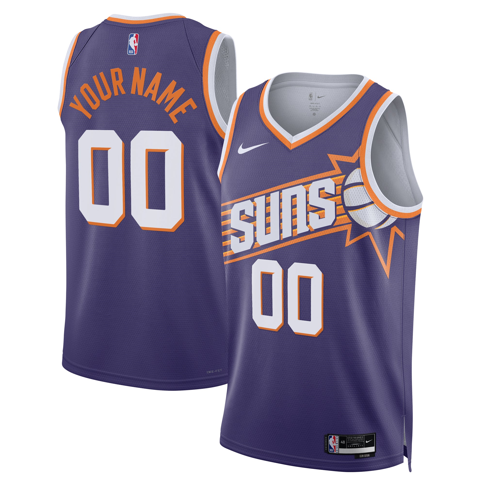 Unisex Nike  Purple Phoenix Suns Swingman Custom Jersey - Icon Edition
