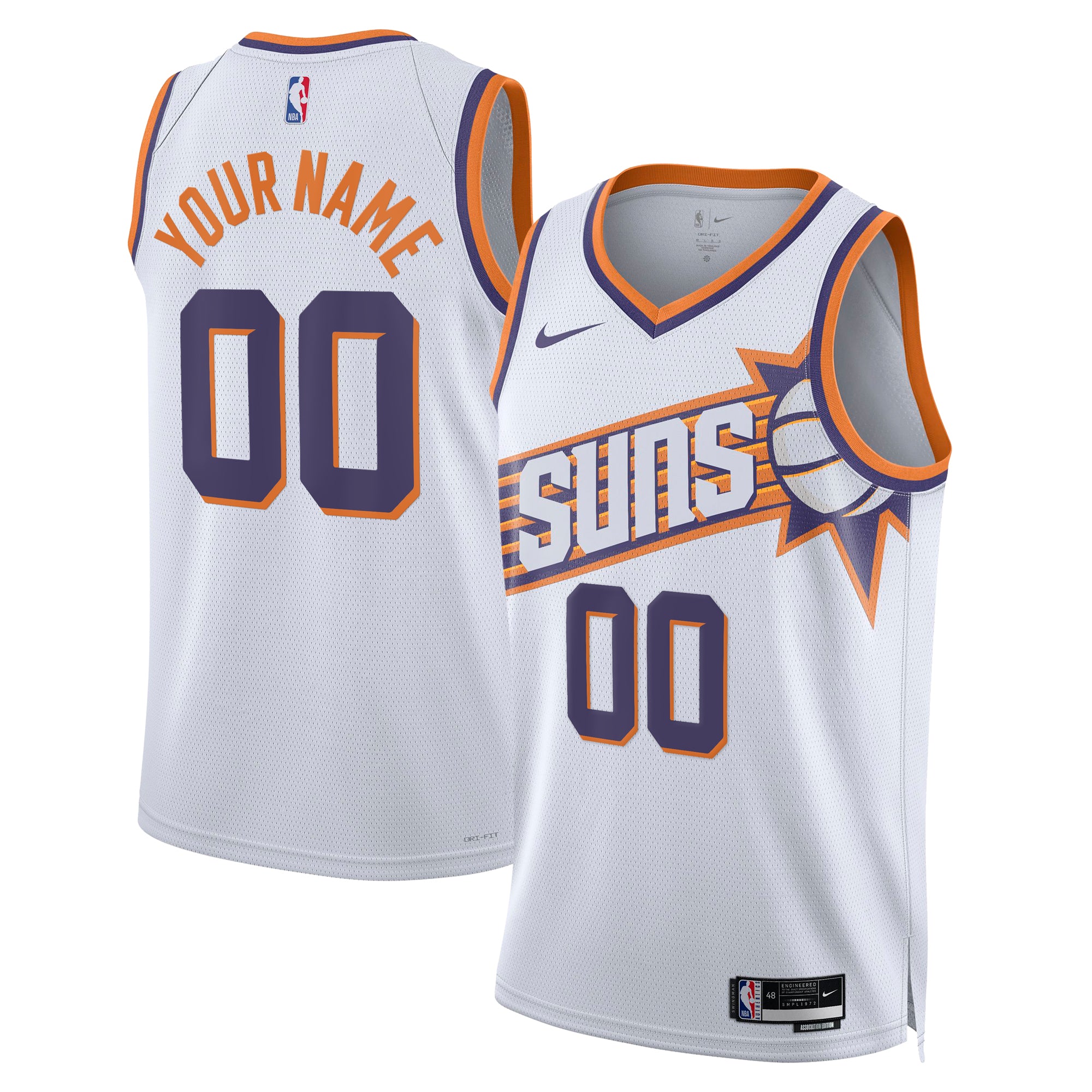 Unisex Nike  White Phoenix Suns Swingman Custom Jersey - Association Edition