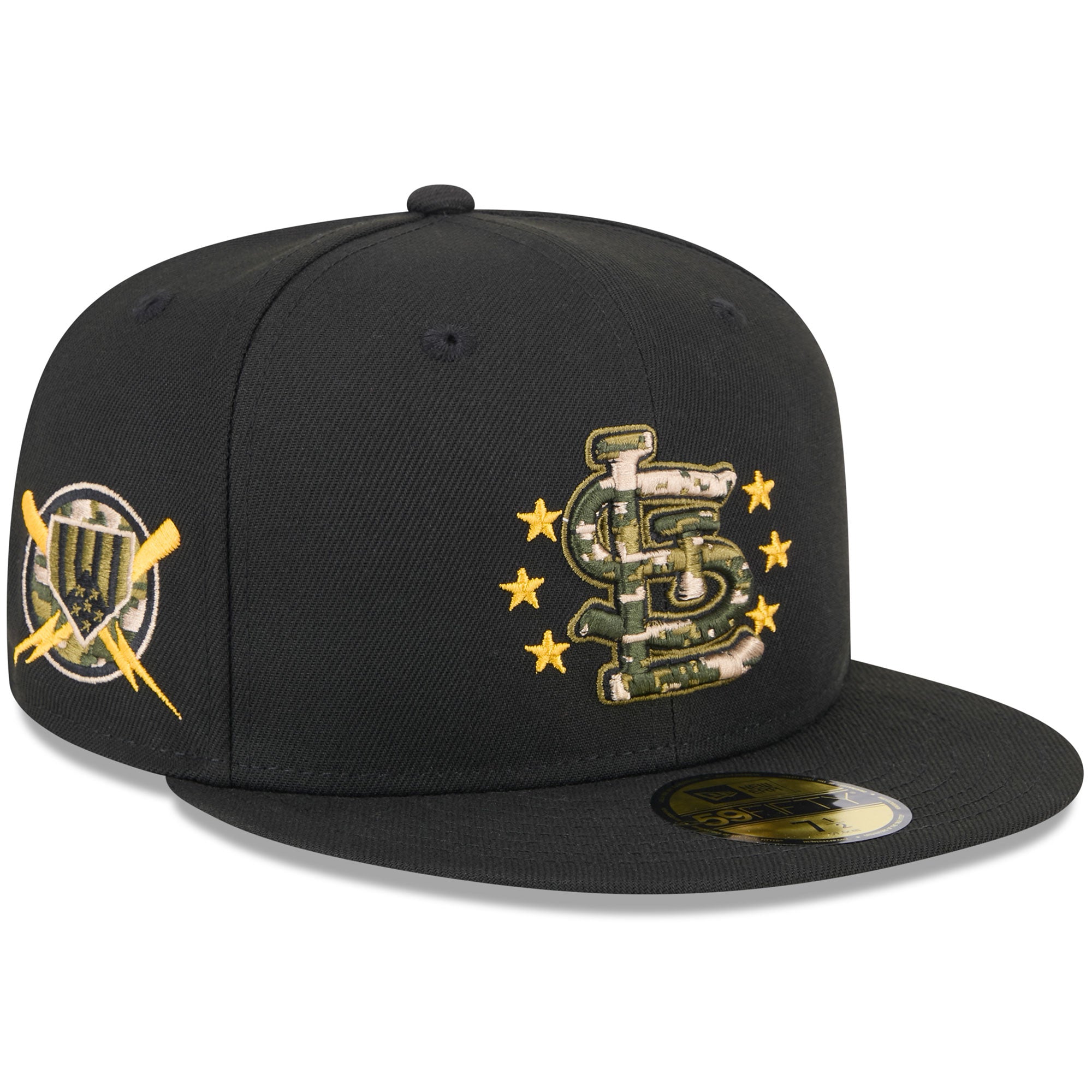Men's New Era  Black St. Louis Cardinals 2024 Armed Forces Day On-Field 59FIFTY Fitted Hat