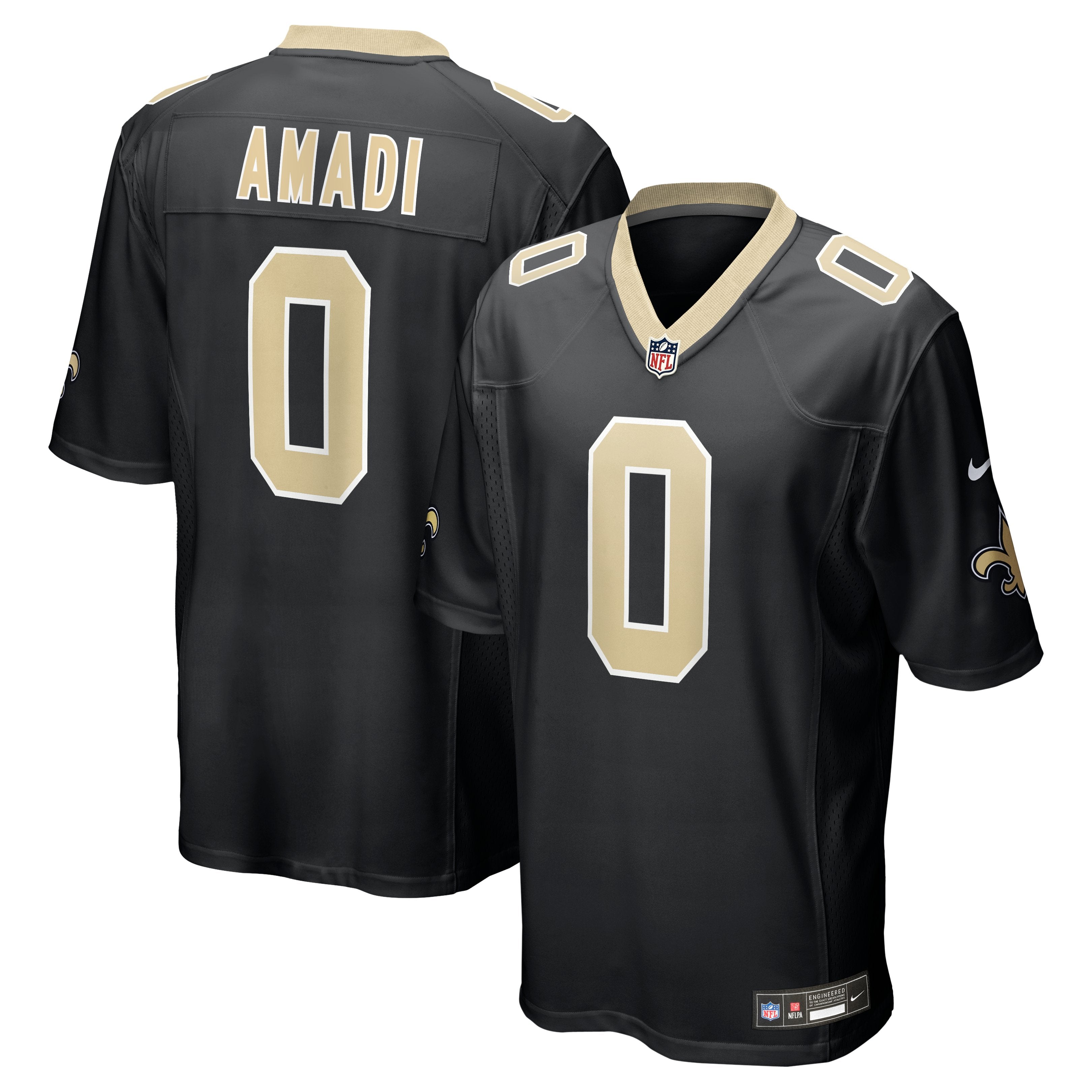 Men's Nike Ugo Amadi  Black New Orleans Saints Team Game Jersey