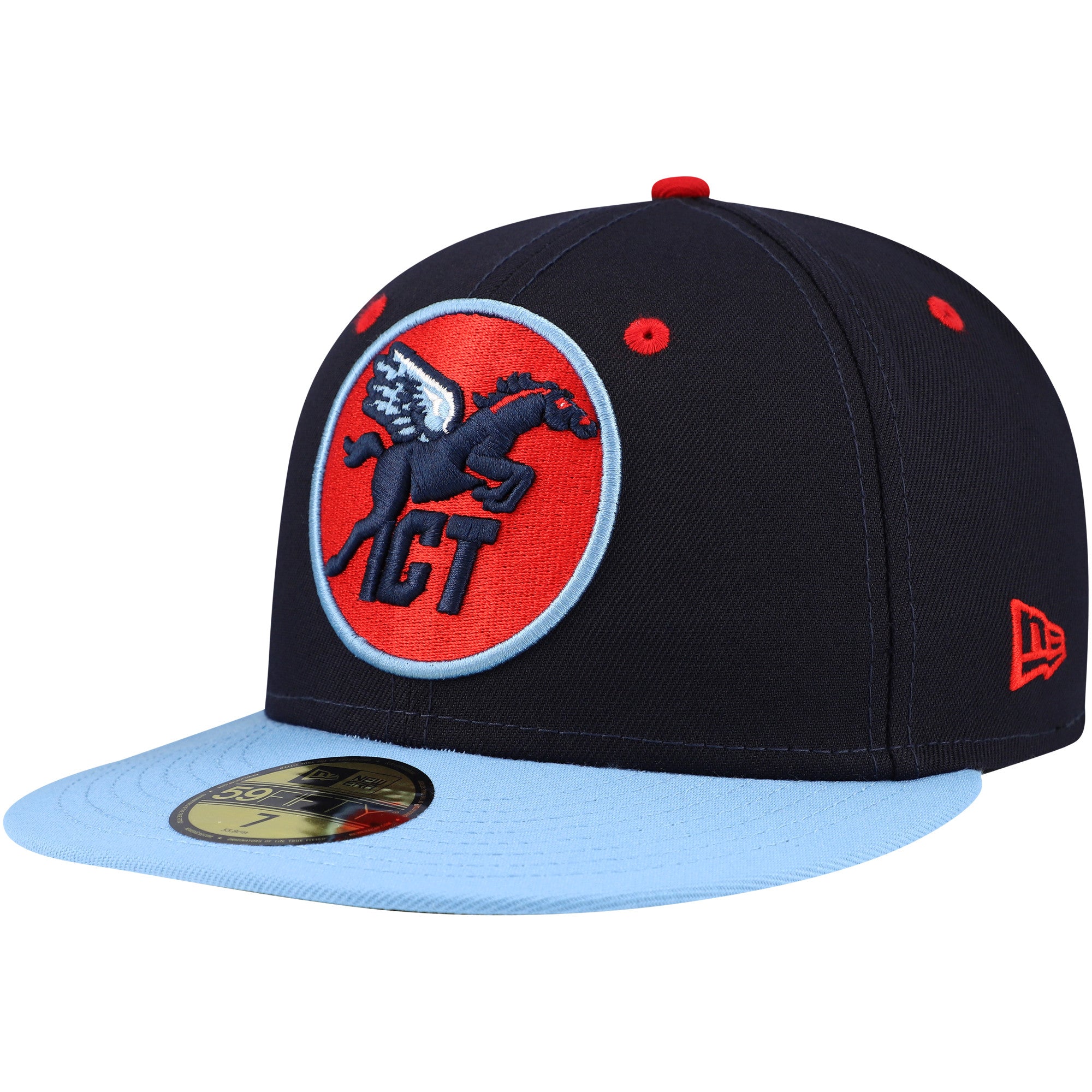 Men's New Era Navy Wichita Wind Surge Authentic Collection 59FIFTY Fitted Hat