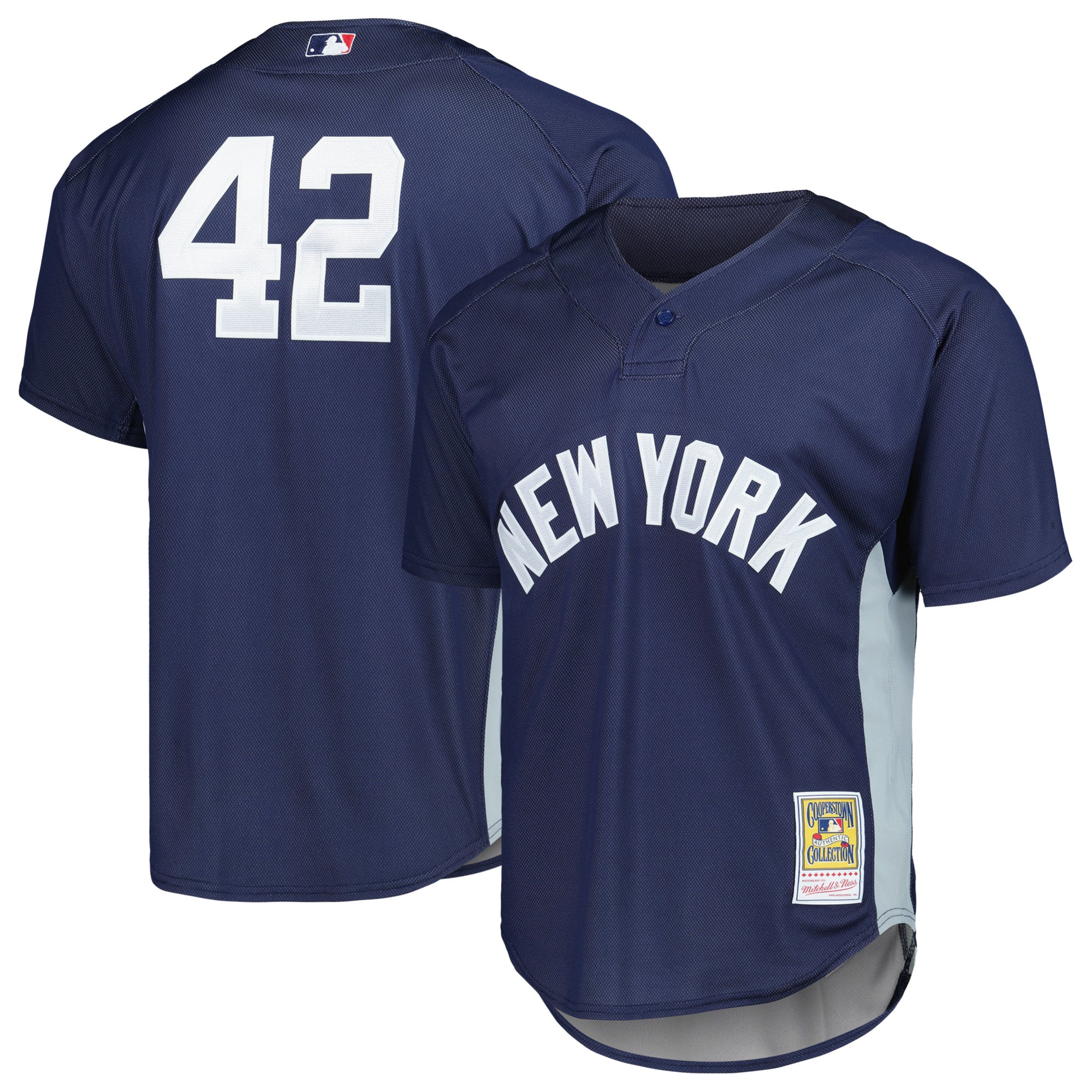 Men's Mitchell & Ness Mariano Rivera Navy New York Yankees Authentic Batting Practice Jersey