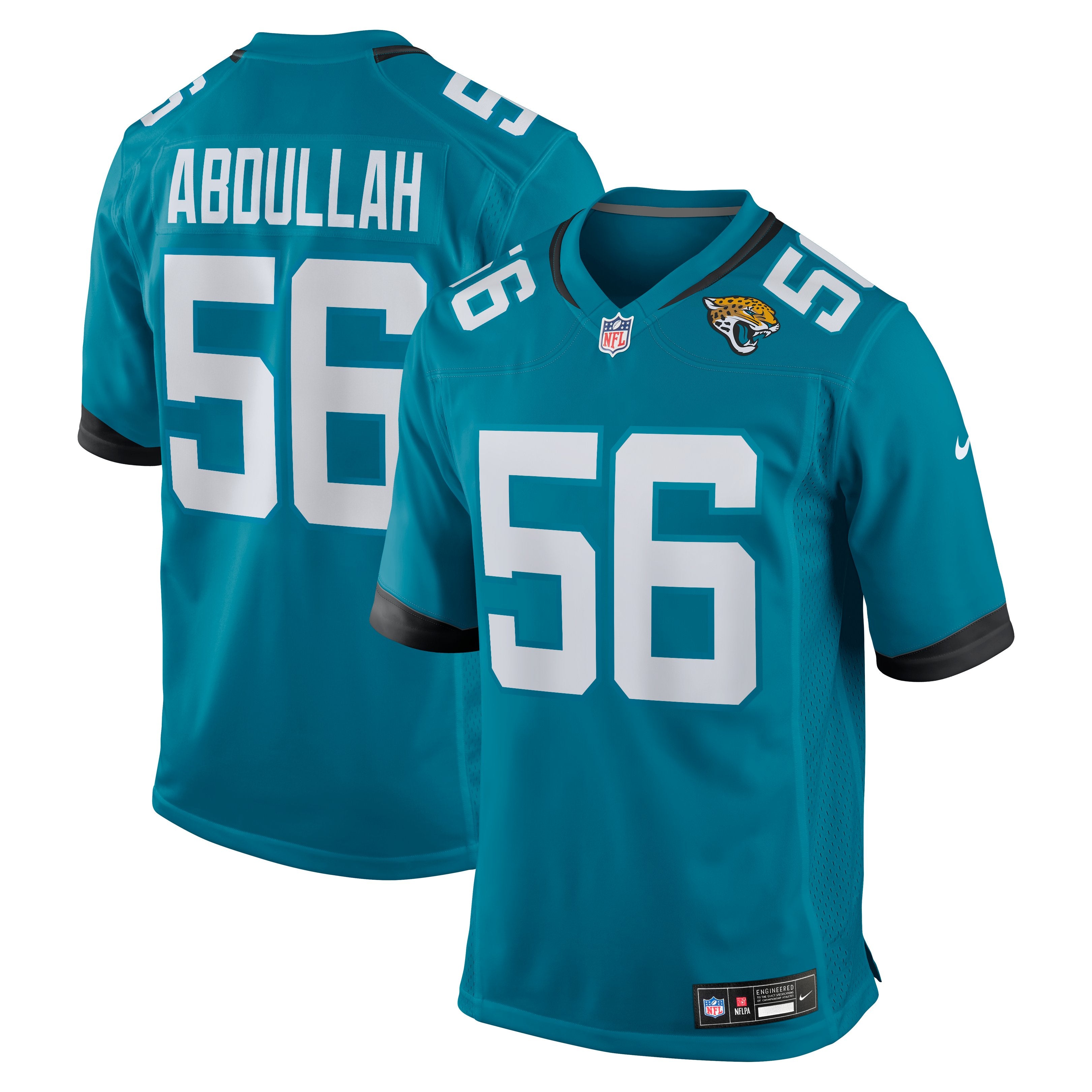 Men's Nike Yasir Abdullah  Teal Jacksonville Jaguars Team Game Jersey