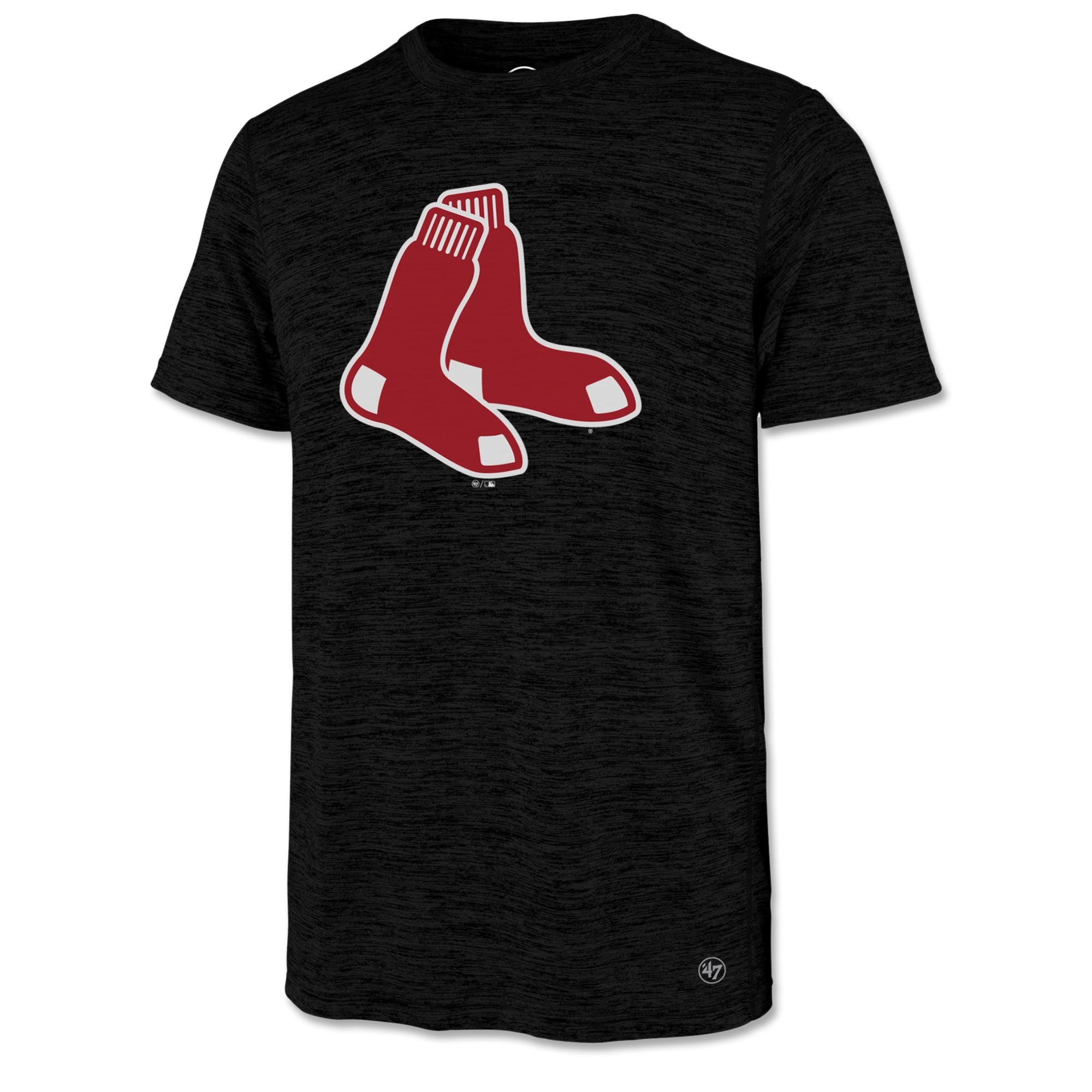 Men's '47 Black Boston Red Sox Impact Two Sox T-Shirt