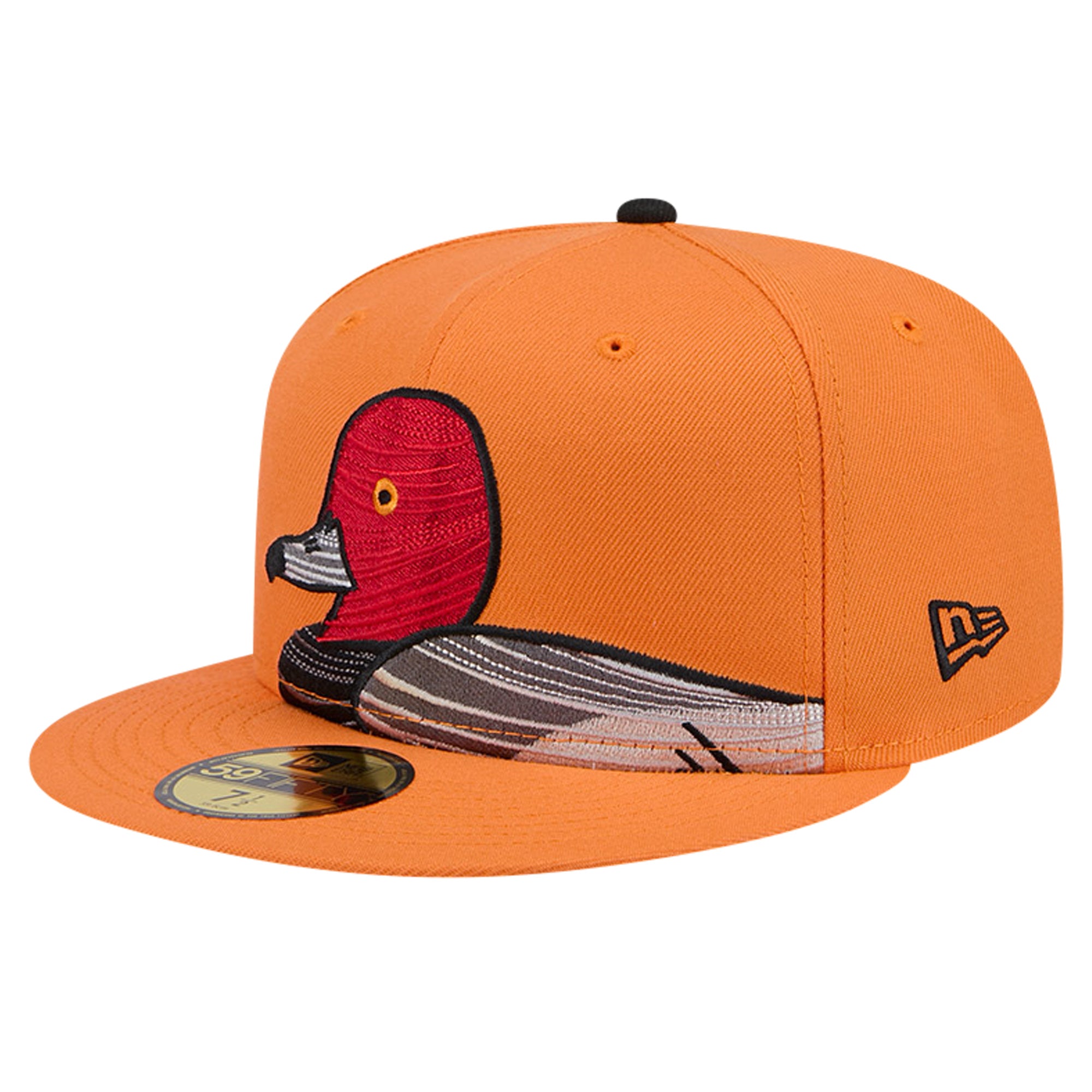 Men's New Era Orange Aberdeen IronBirds Theme Night Decoys 59FIFTY Fitted Hat