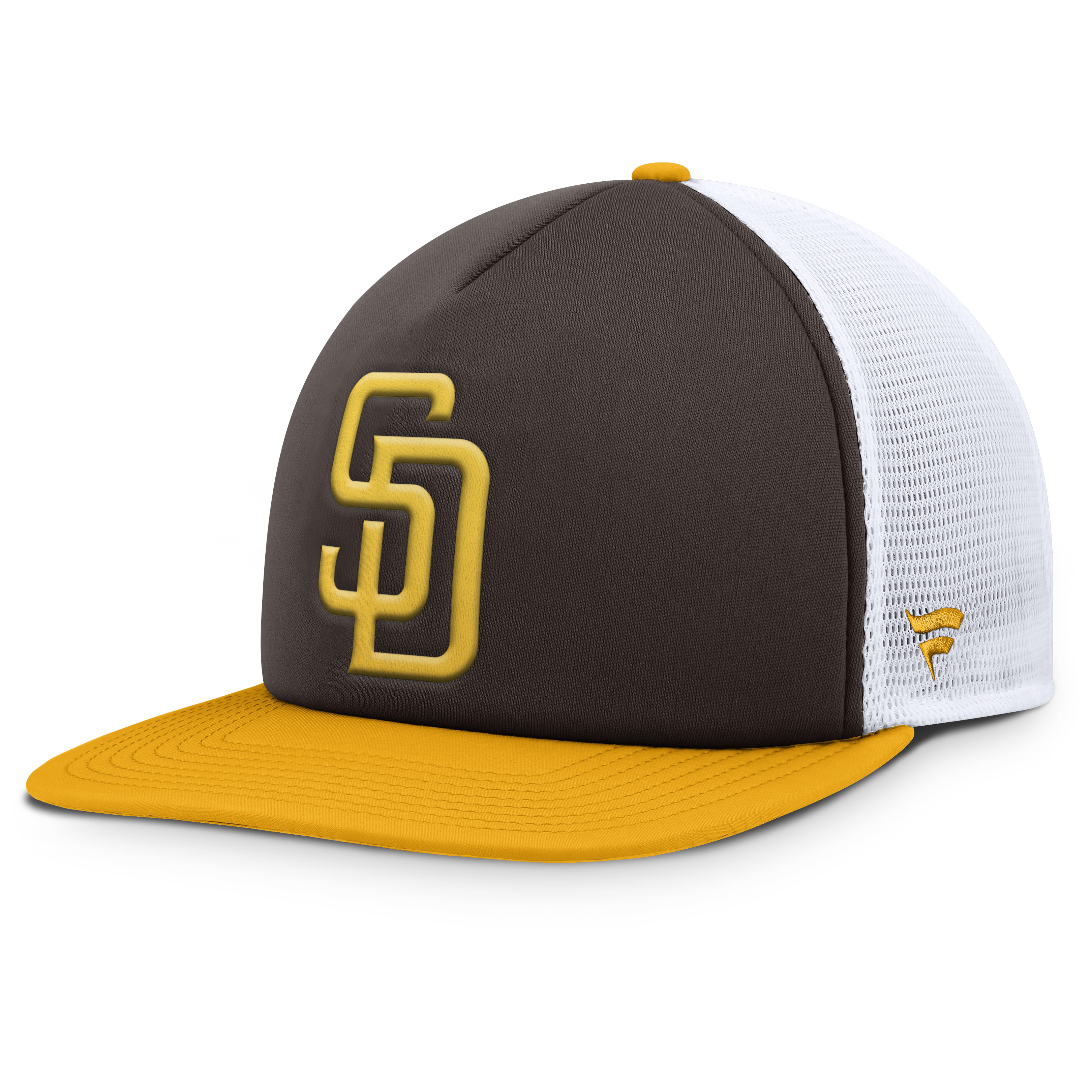 Men's Fanatics Brown/White San Diego Padres Fundamental Foam Front Snapback Hat