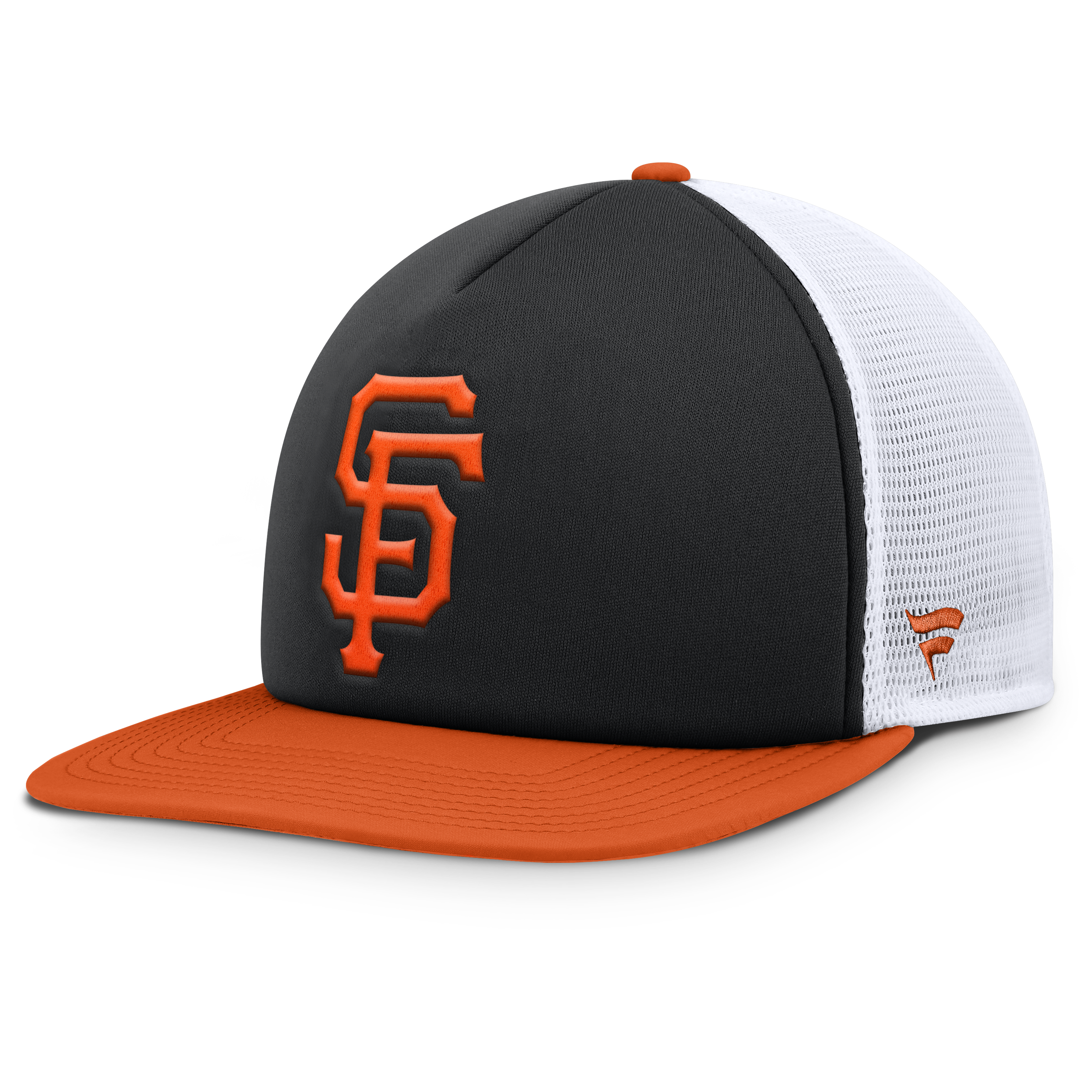Men's Fanatics Black/White San Francisco Giants Fundamental Foam Front Snapback Hat