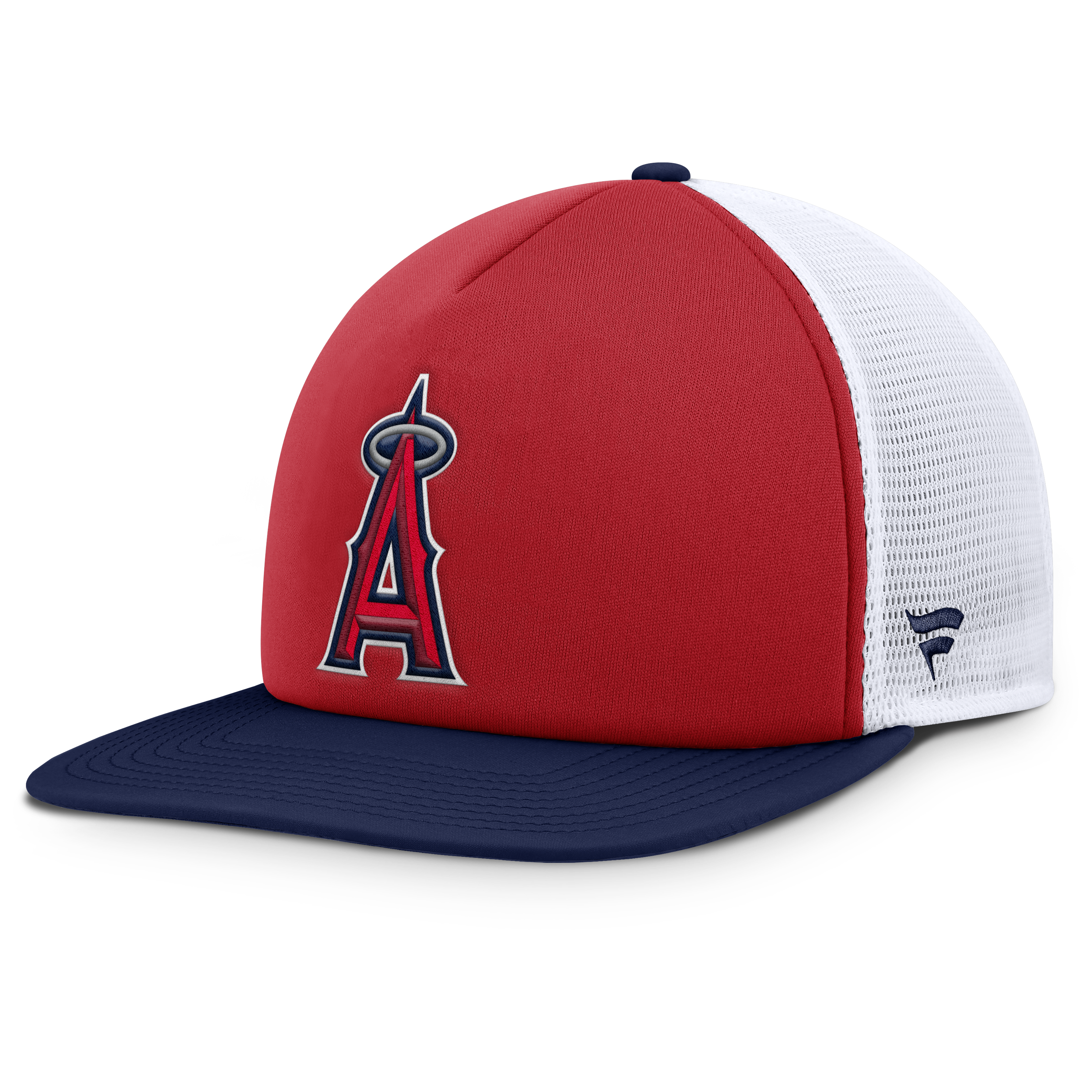 Men's Fanatics Red/White Los Angeles Angels Fundamental Foam Front Snapback Hat