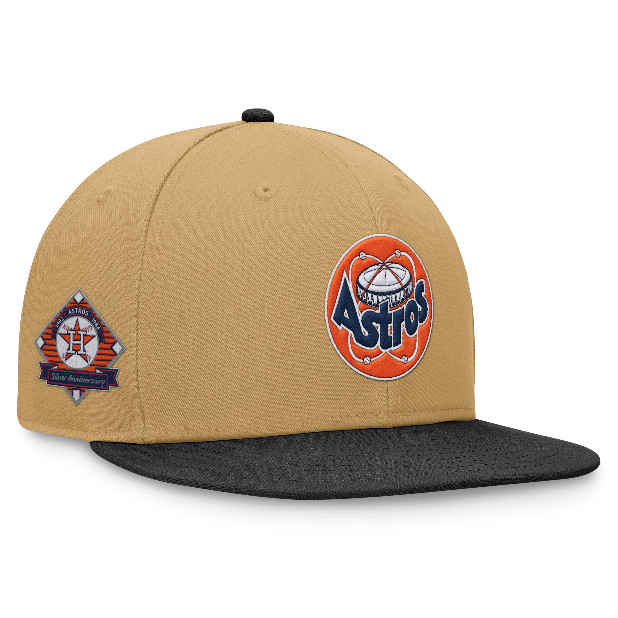 Men's Fanatics Khaki/Black Houston Astros  Heritage Two-Tone Fitted Hat