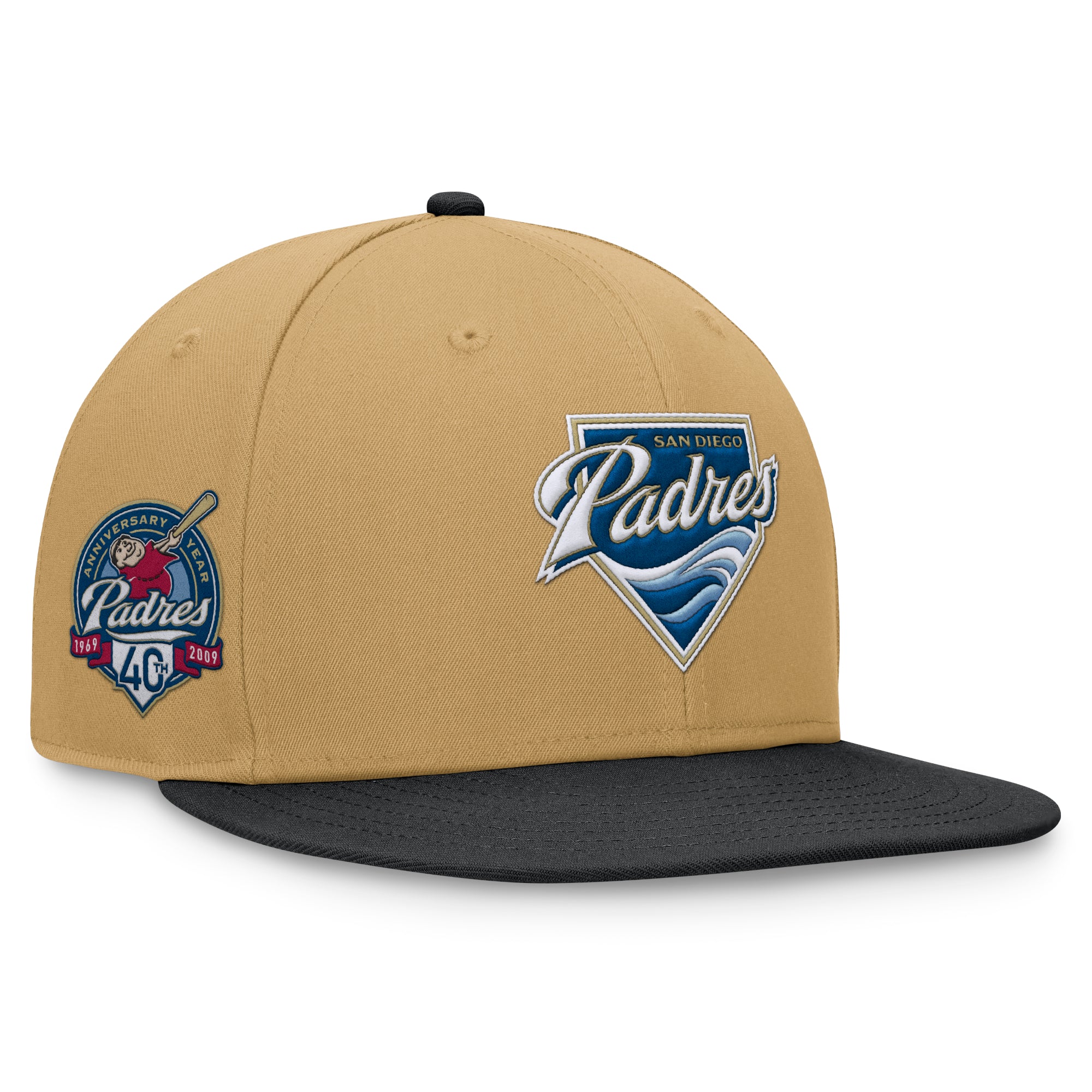 Men's Fanatics Khaki/Black San Diego Padres  Heritage Two-Tone Fitted Hat