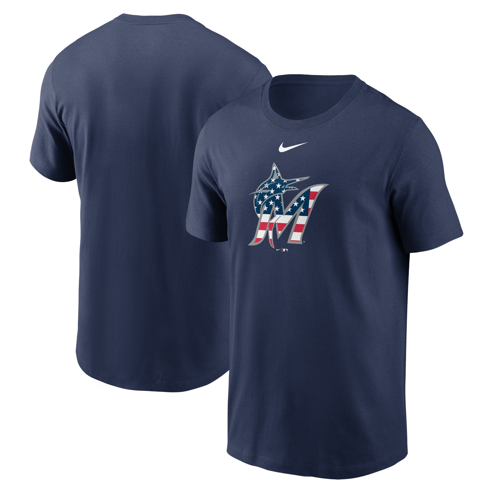 Men's Nike Navy Miami Marlins Americana T-Shirt