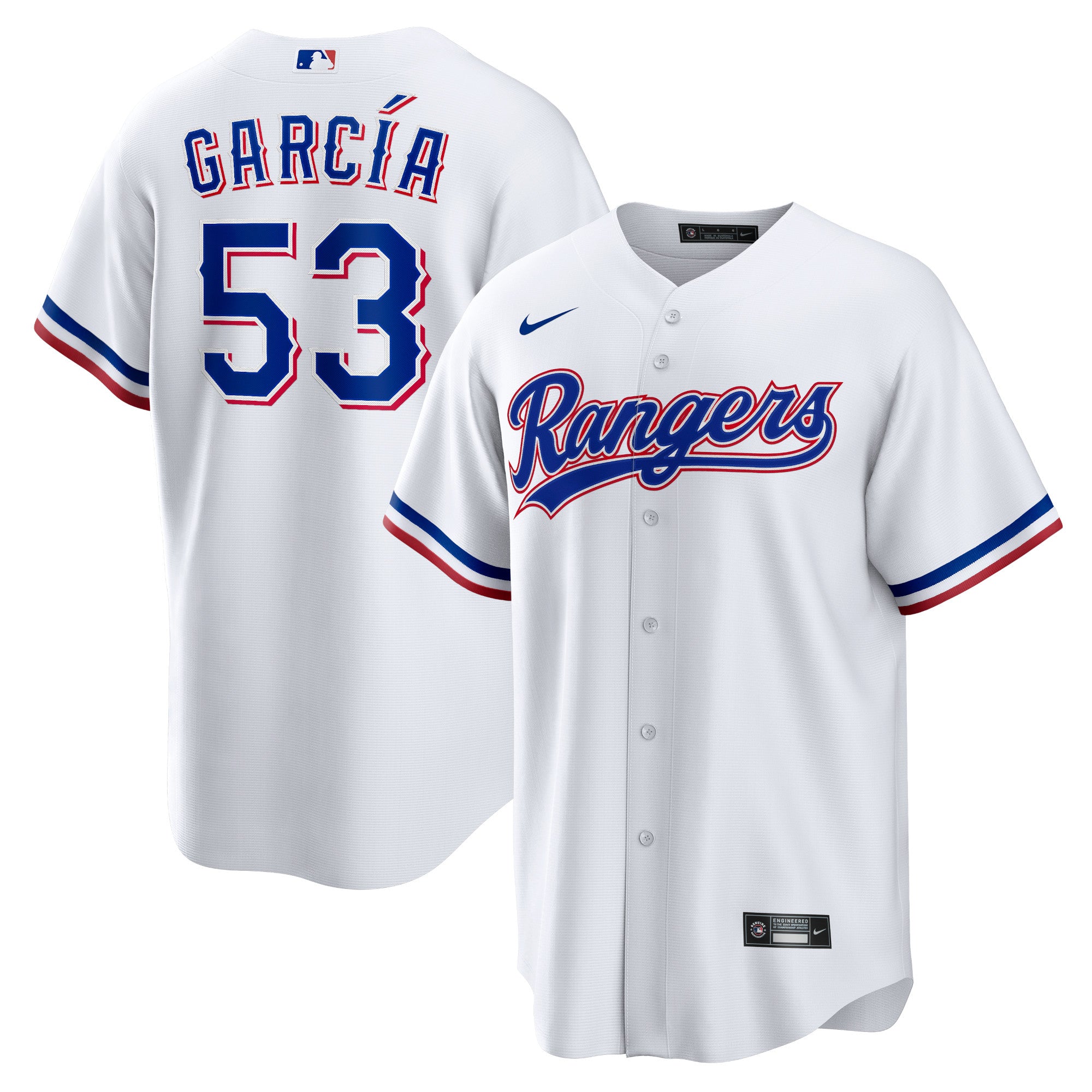 Men's Nike Adolis Garcia White Texas Rangers Home Replica Jersey