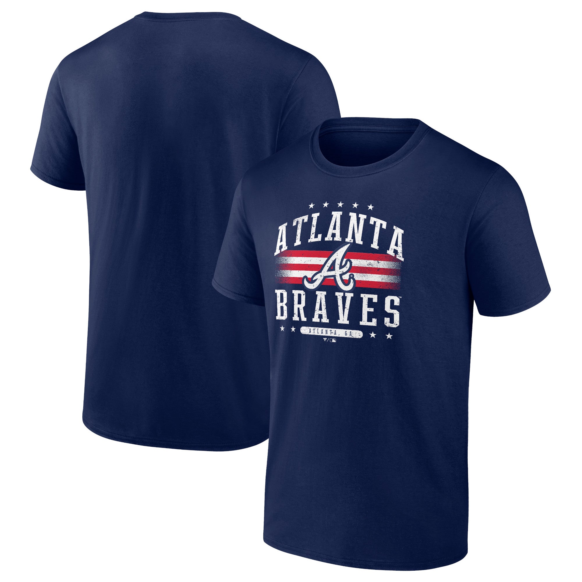 Men's Navy Atlanta Braves Americana Team T-Shirt