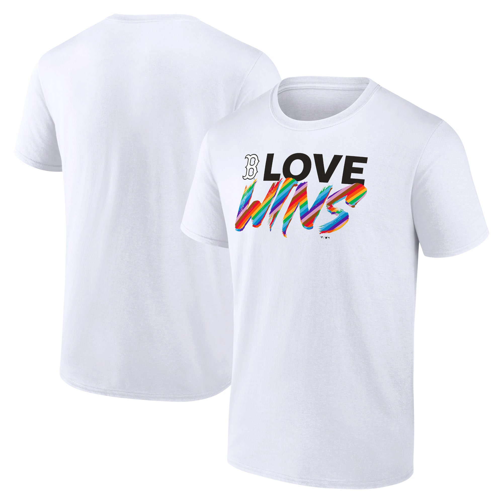 Men's White Boston Red Sox Love Wins T-Shirt