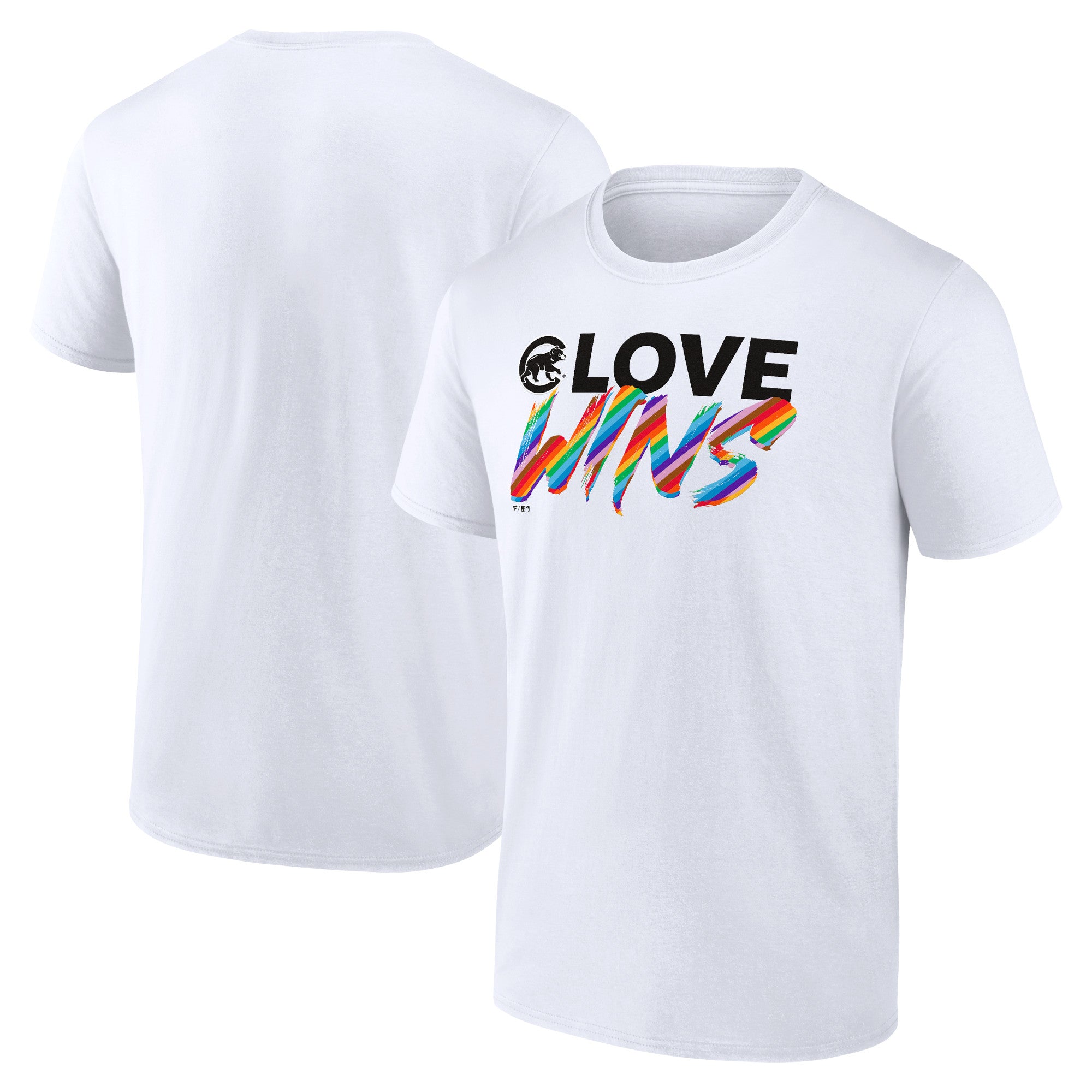 Men's White Chicago Cubs Love Wins T-Shirt