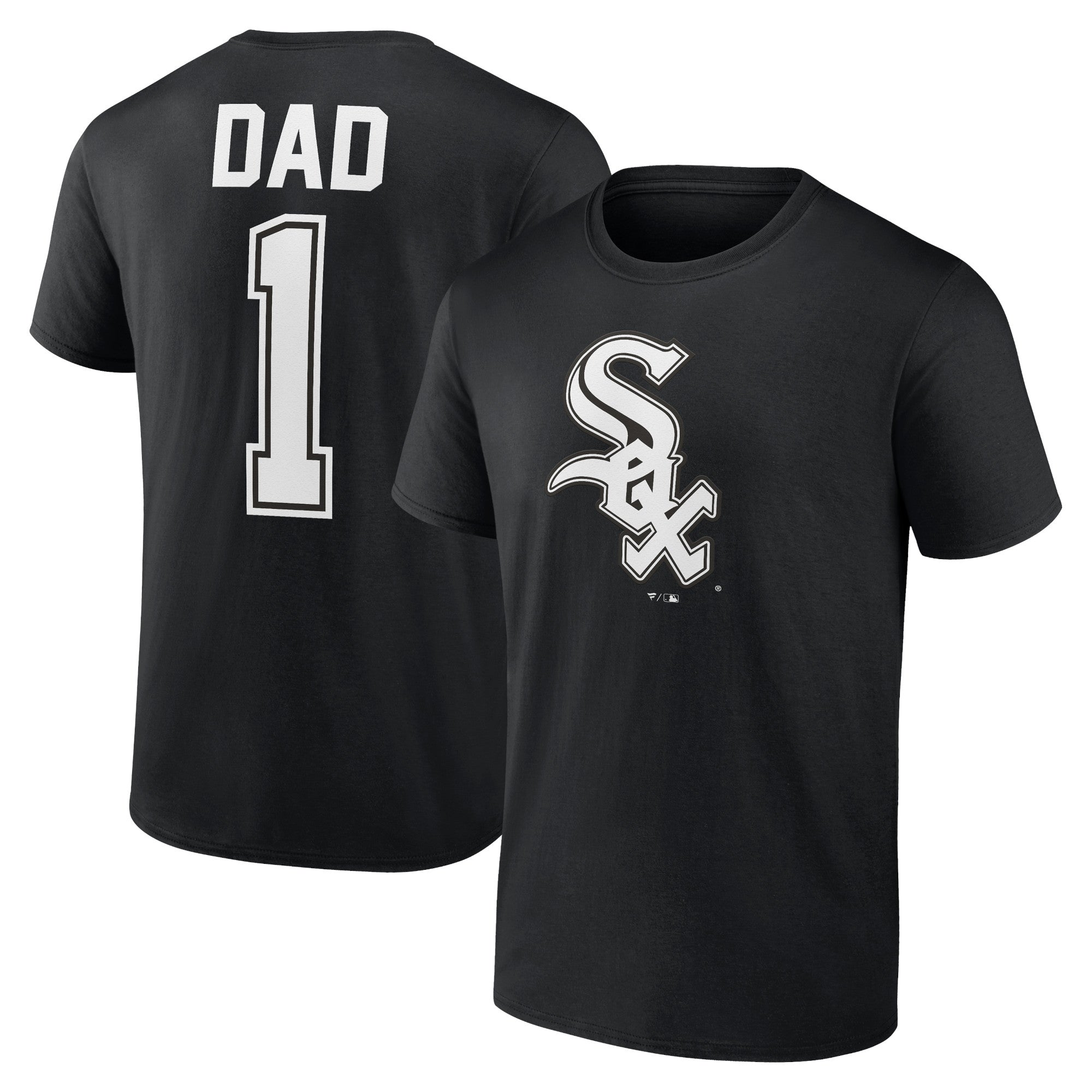 Men's Black Chicago White Sox Father's Day #1 Dad T-Shirt