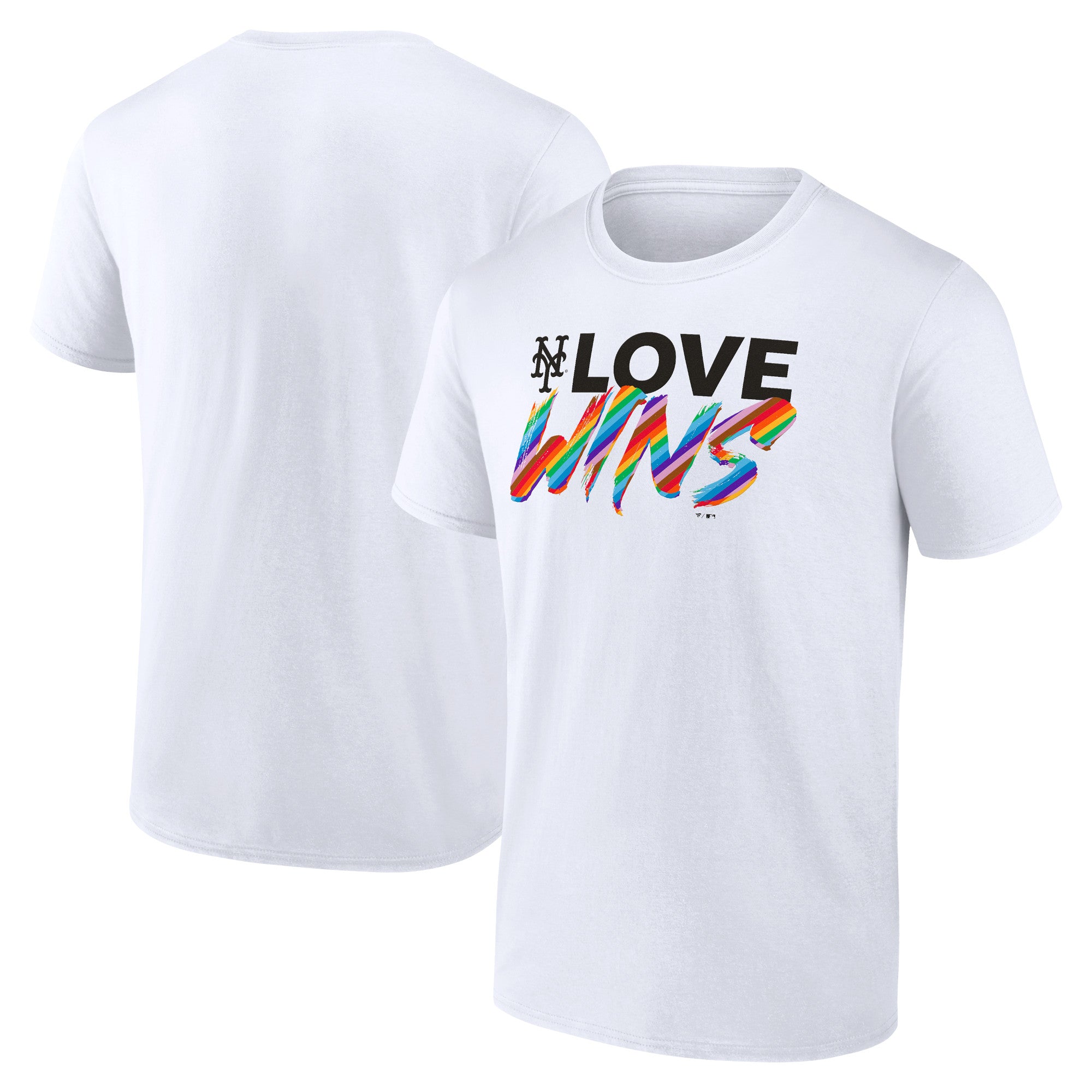 Men's White New York Mets Love Wins T-Shirt