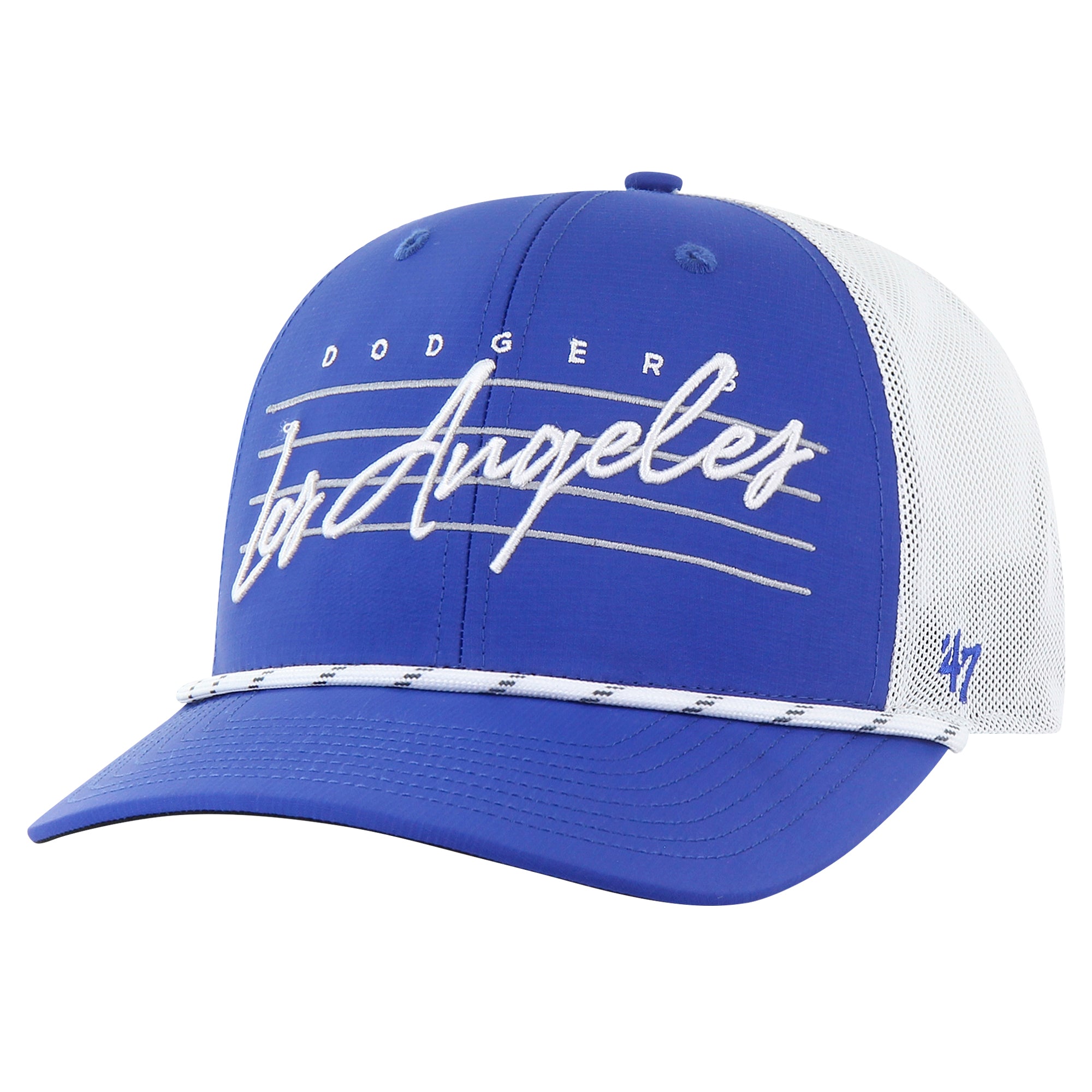 Men's '47 Royal Los Angeles Dodgers Downburst Trucker Adjustable Hat