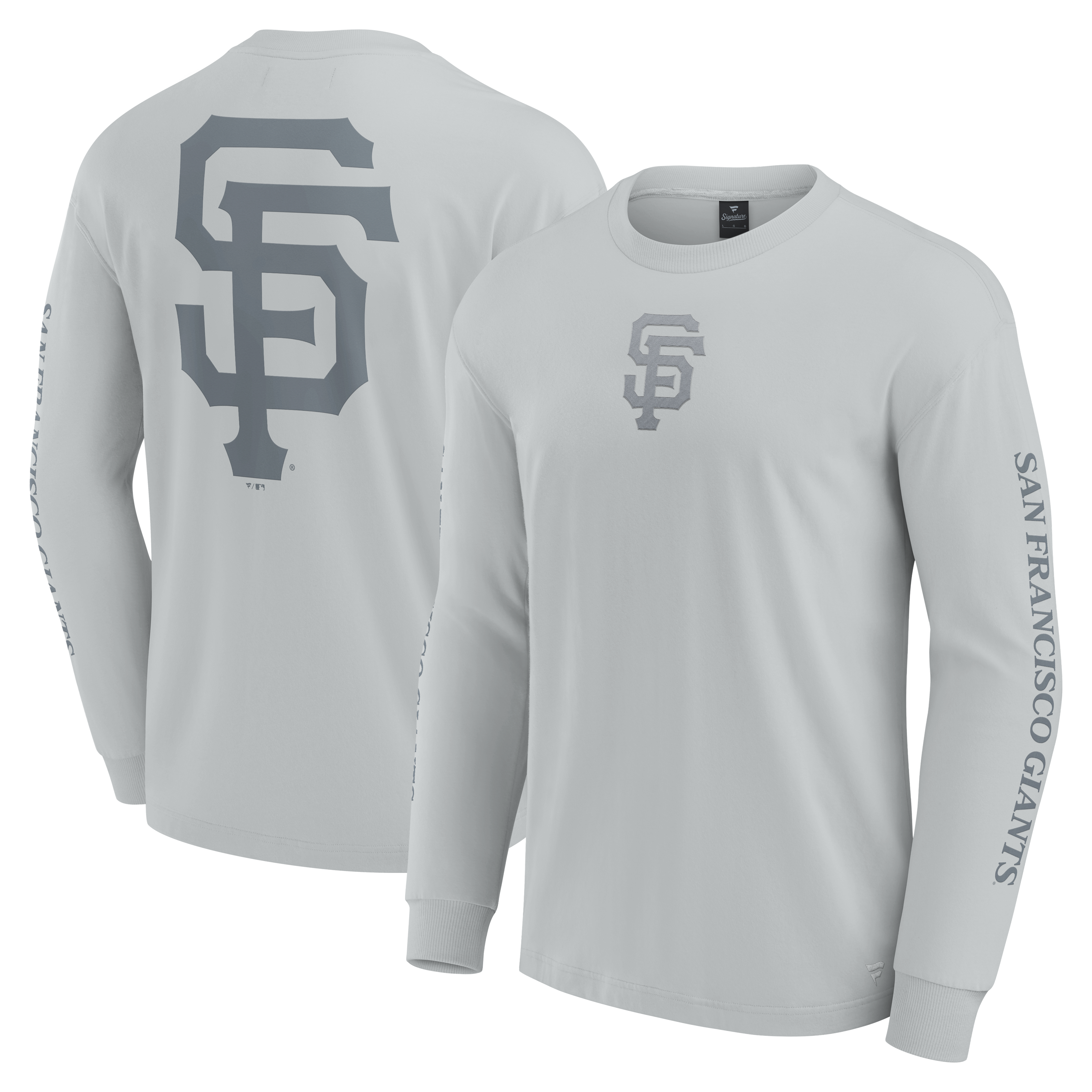 Men's Fanatics Gray San Francisco Giants Elements Strive Long Sleeve T-Shirt