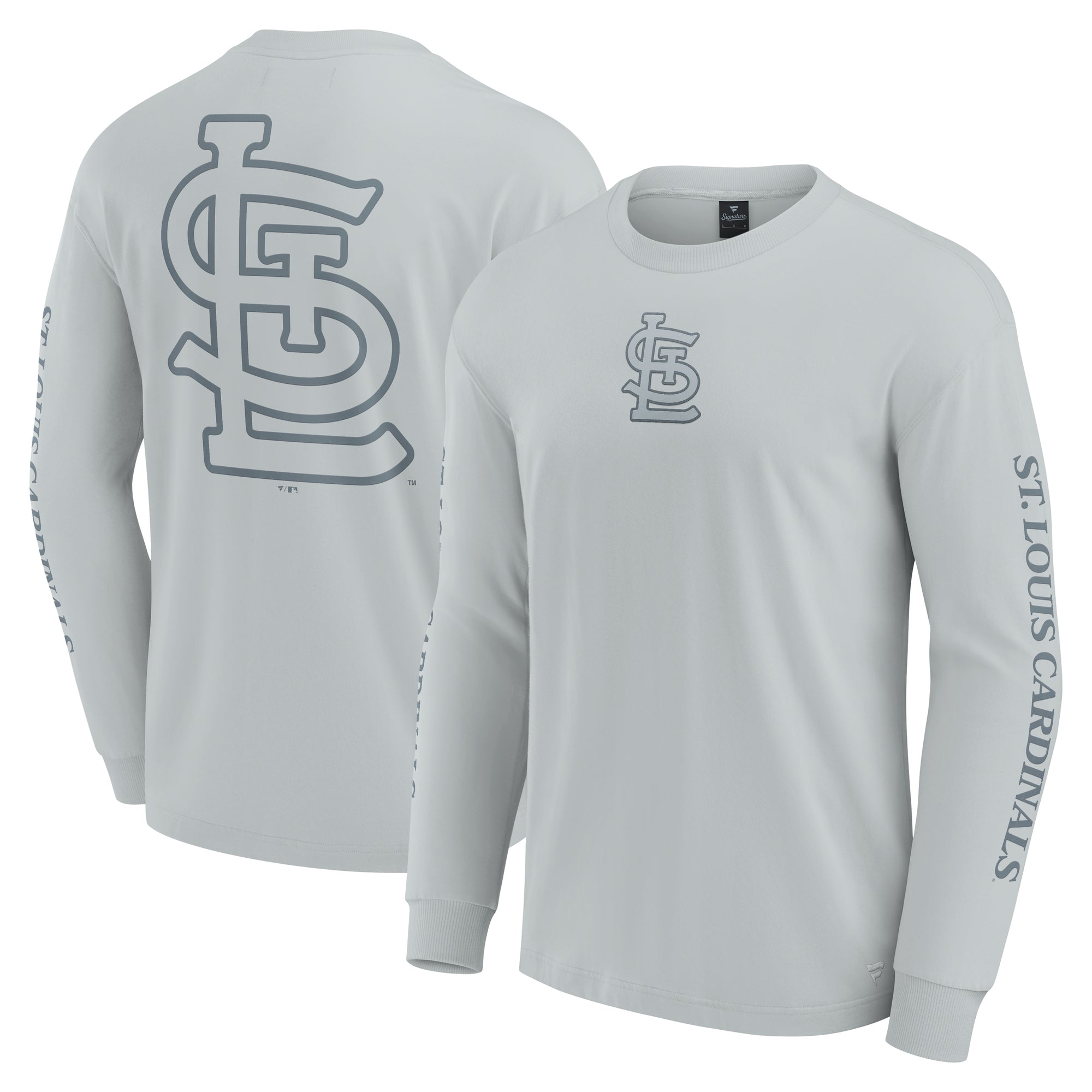 Men's Fanatics Gray St. Louis Cardinals Elements Strive Long Sleeve T-Shirt