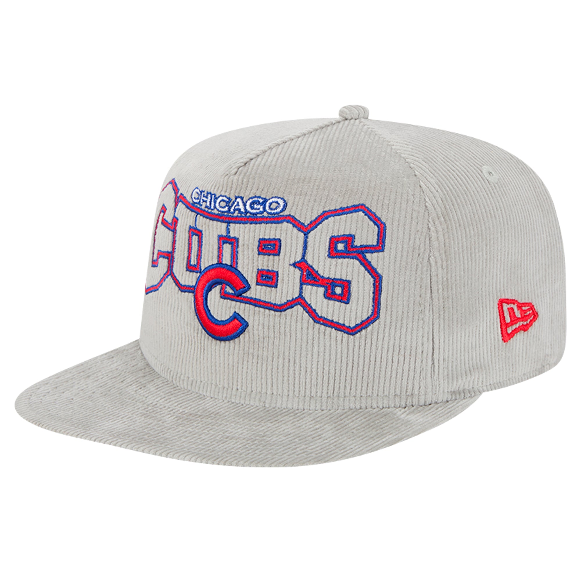 Men's New Era Gray Chicago Cubs Corduroy Golfer Snapback Hat
